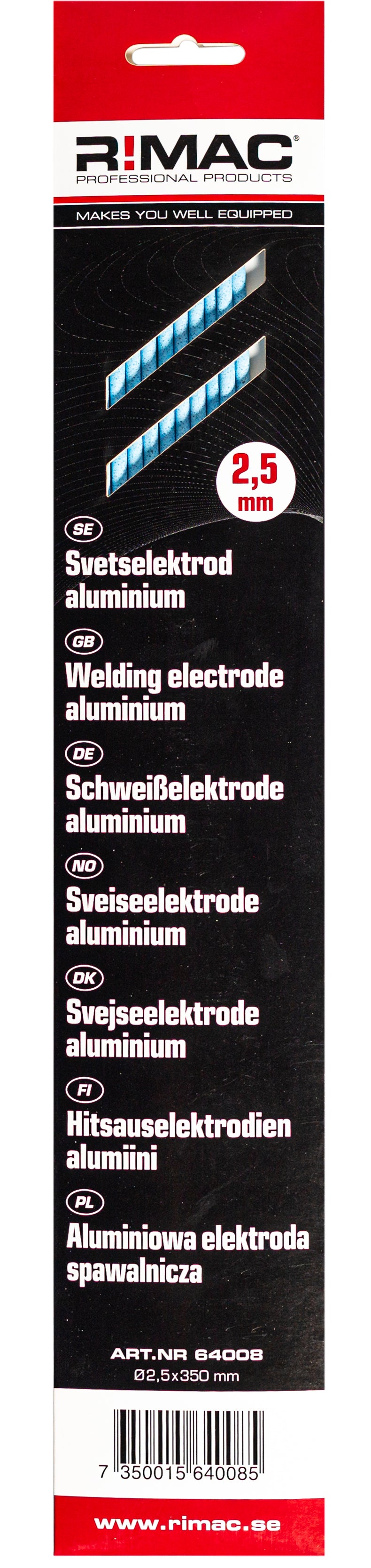 RIMAC SB-pac svejseelektrode aluminium AL105-2,5x10 stk.