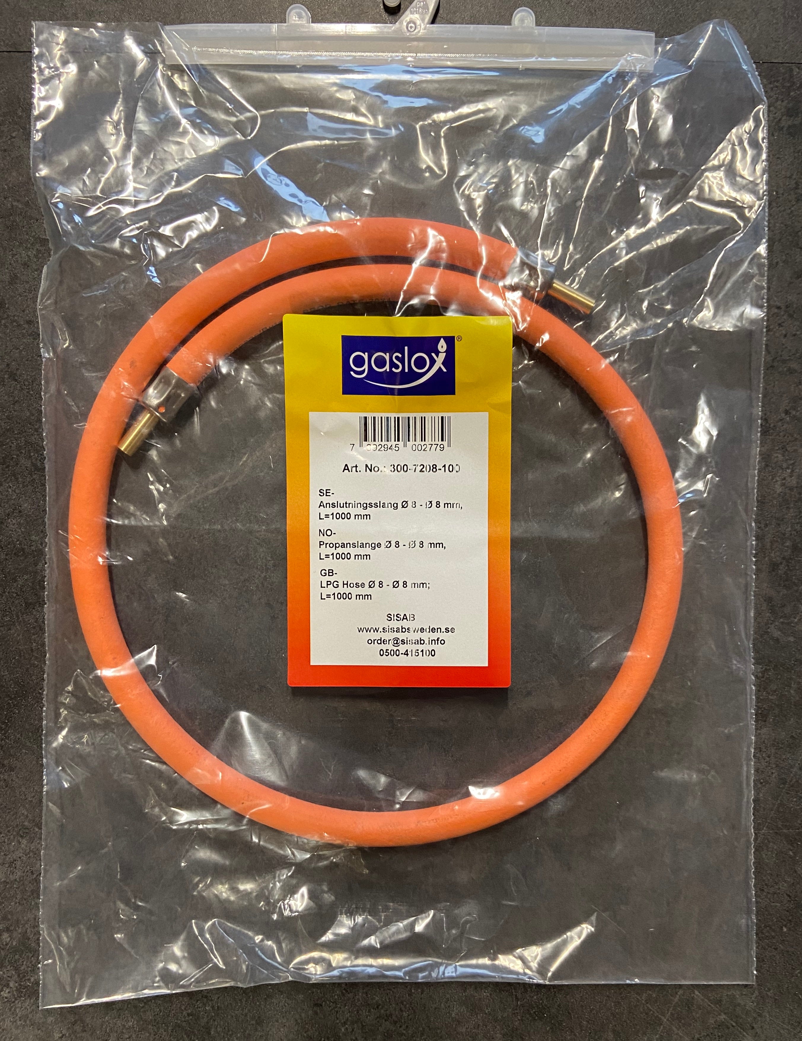 Anslutningsslang Ø 8 - Ø 8, 1000 mm