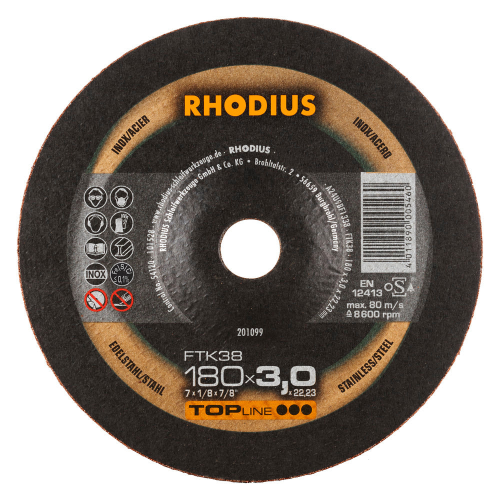 RHODIUS FTK38 Skæreskive 180x3,0x22,23 (25 stk.)