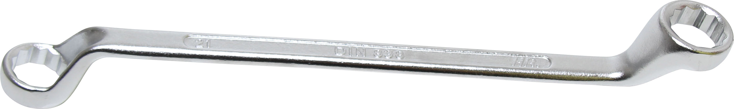 Dobbelt ringnøgle, bøjet | 21 x 23 mm