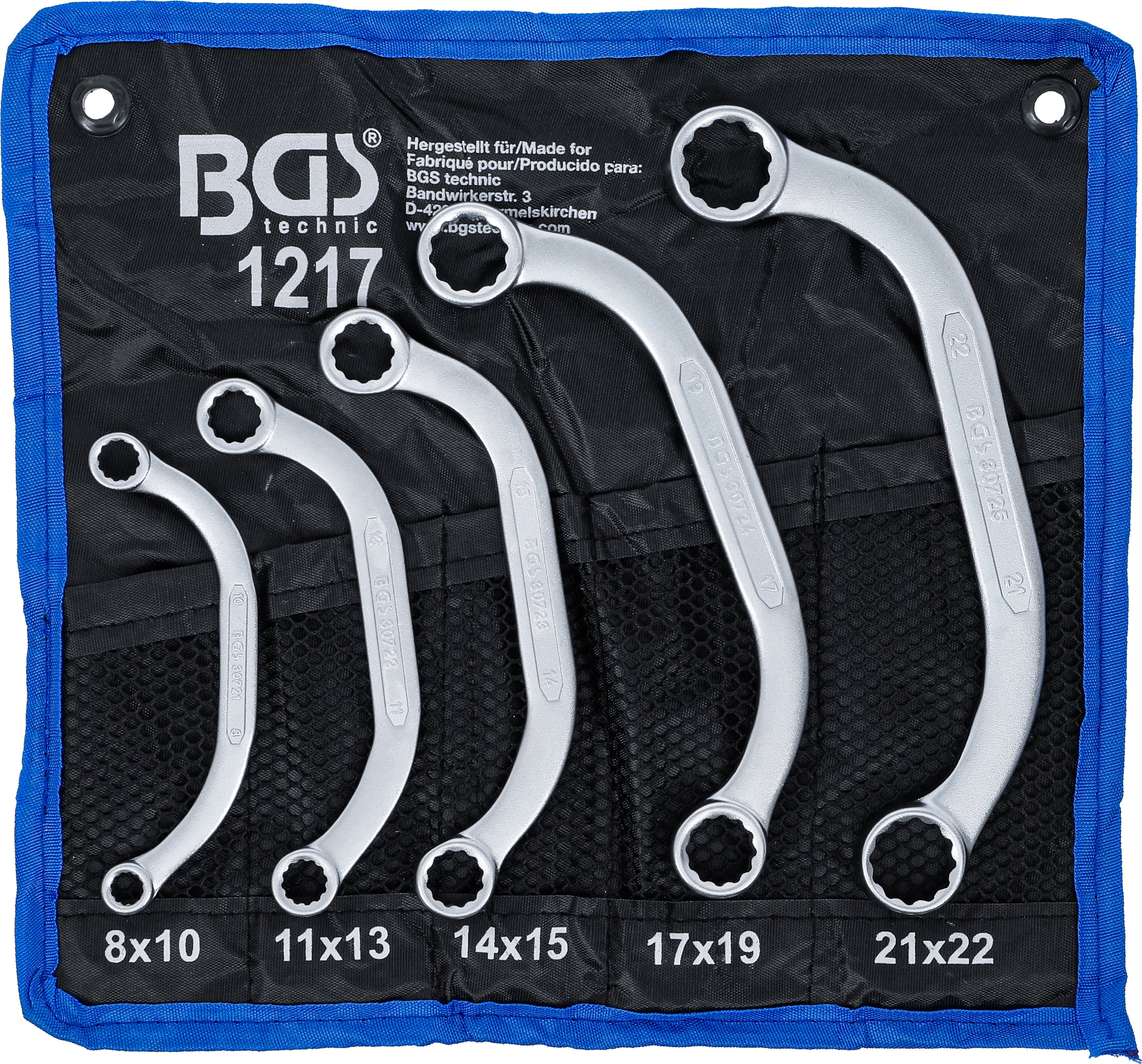 Starter- og bloknøglesæt | 8 x 10 - 21 x 22 mm | 5 dele