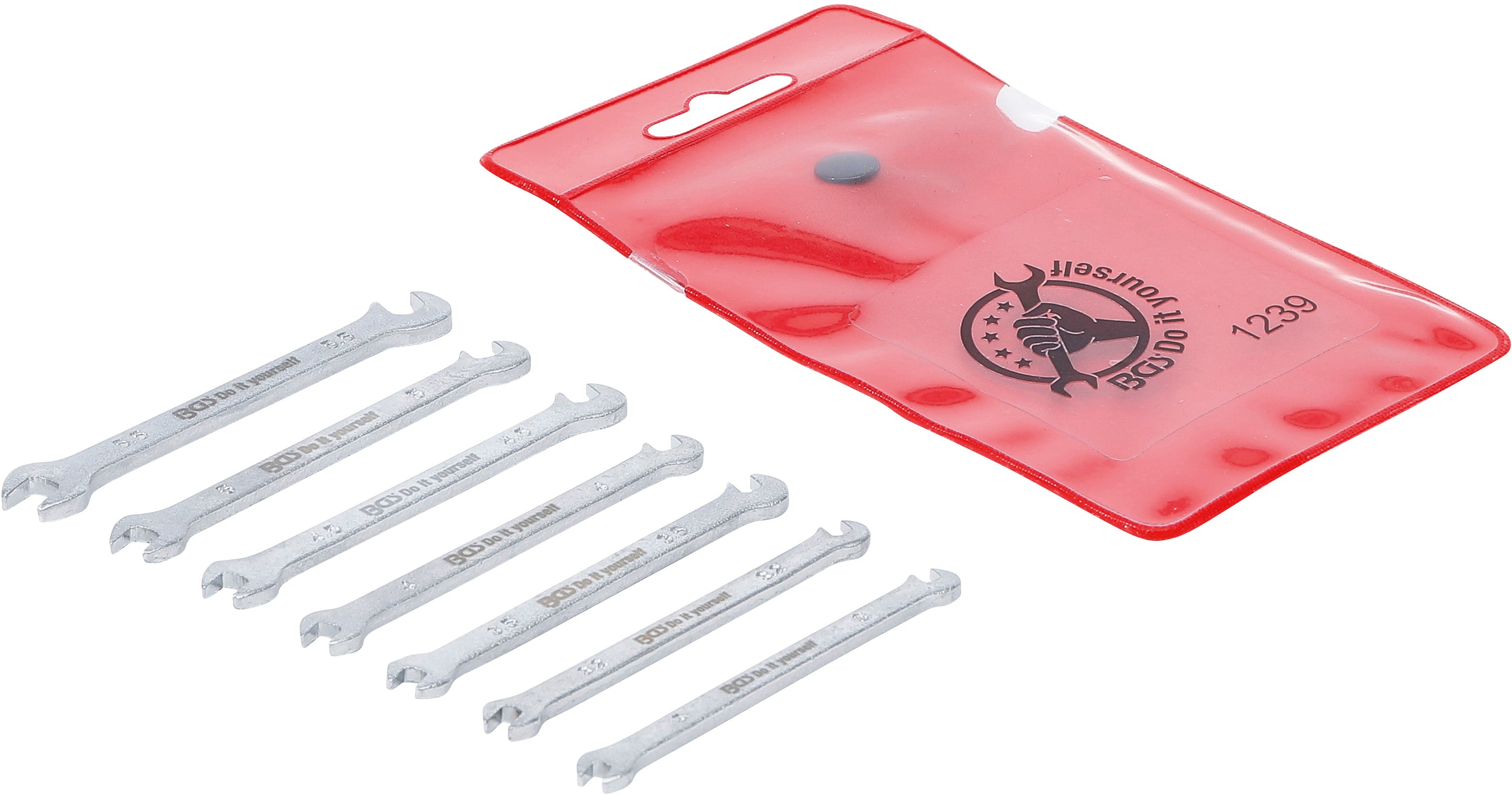 Dobbelt U-nøglesæt | Miniversion | 3 - 5,5 mm | 7 dele