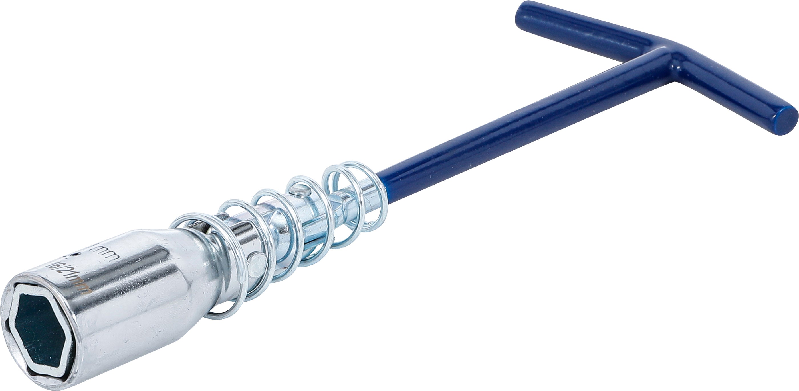 Tændrørsnøgle med T-greb, fjederled | Sekskant 16 mm / 21 mm