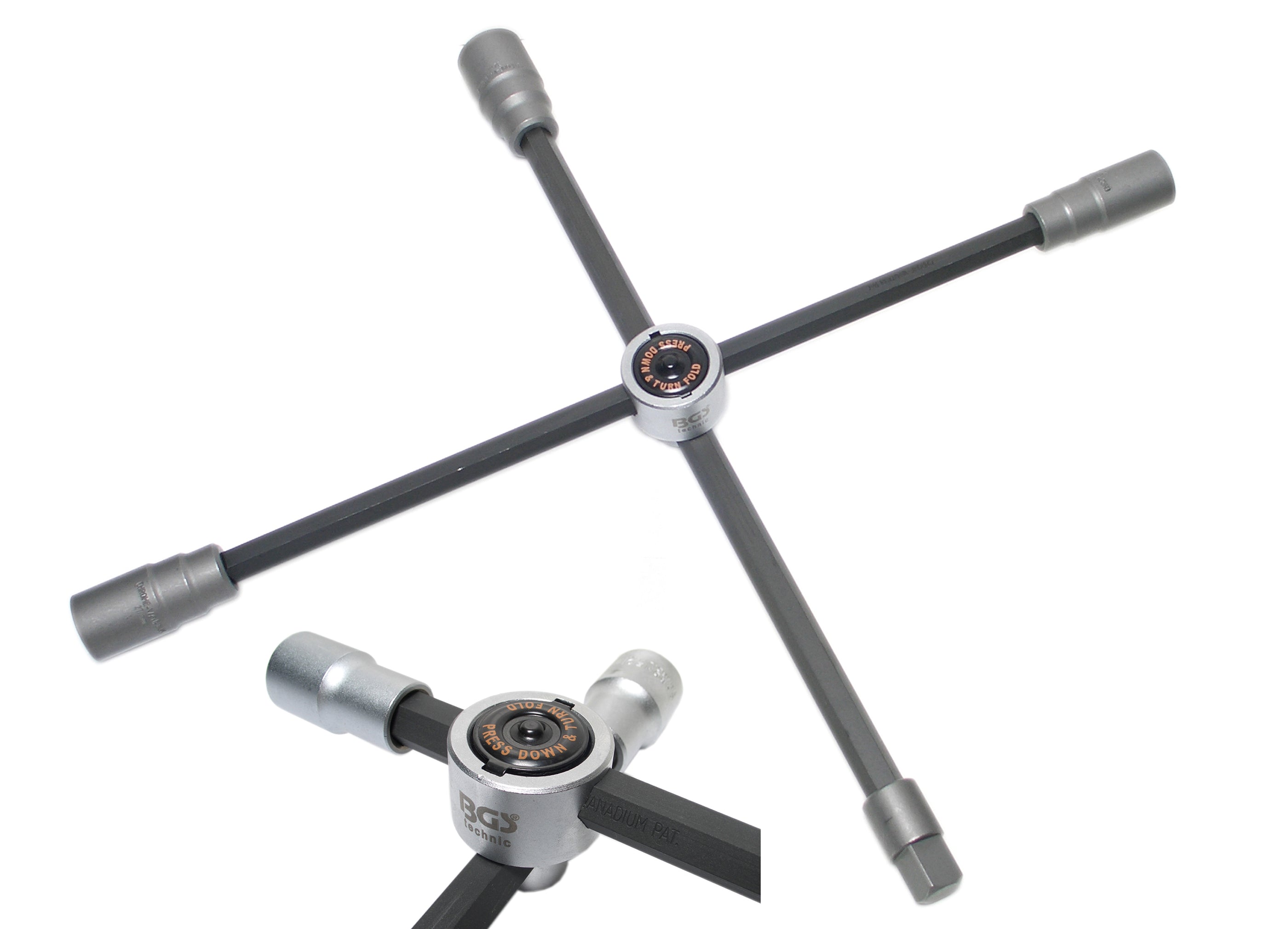 Kryds til lastbilhjul | Sammenklappelig | Firkantet | 24 x 27 x 32 x 20 mm (3/4")