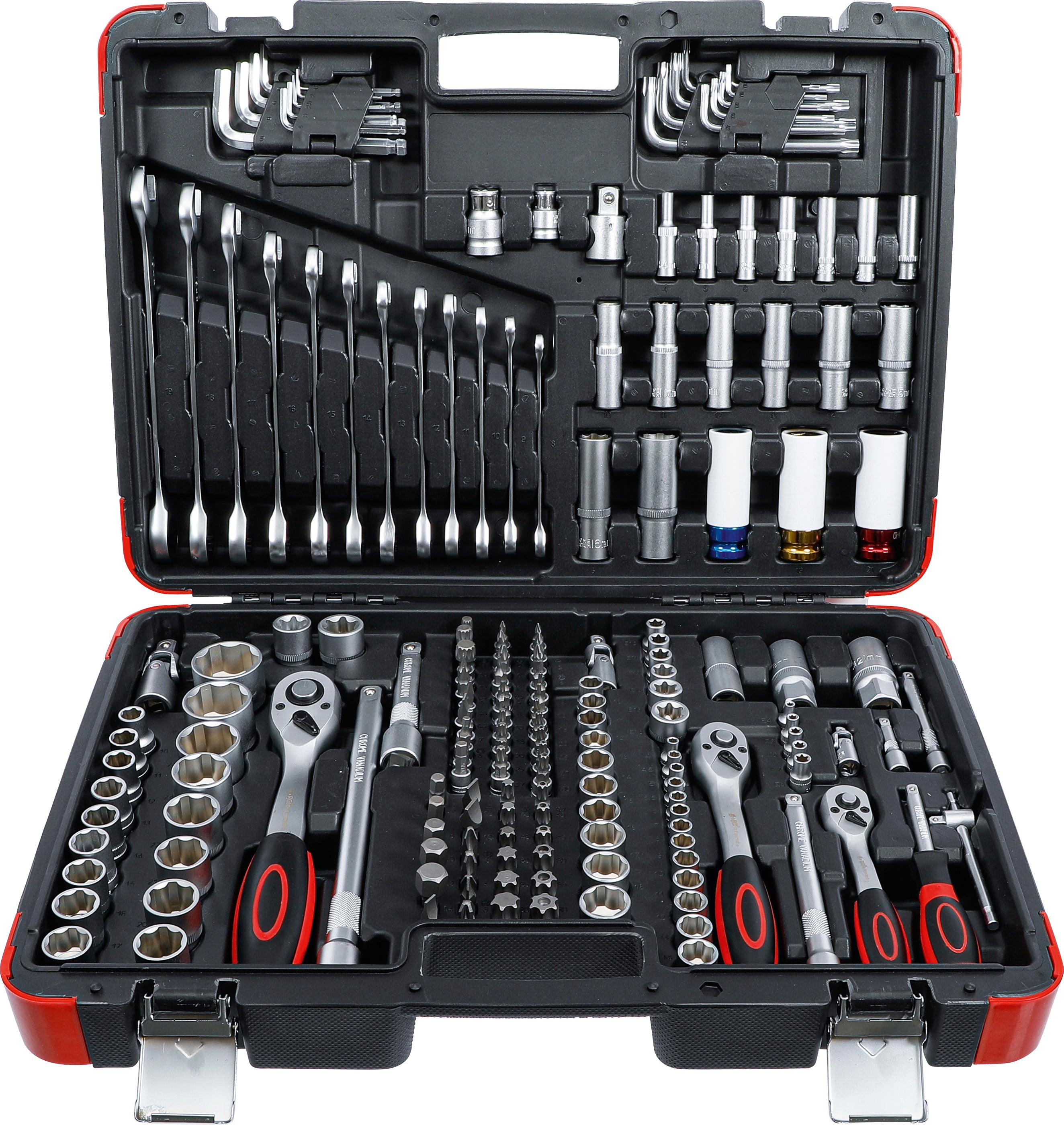 Topnøglesæt | 6,3 mm (1/4") / 10 mm (3/8") / 12,5 mm (1/2") | 176 dele