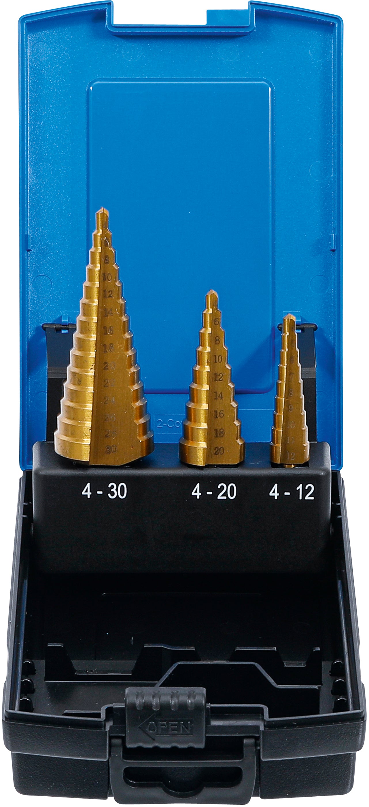 Trinboresæt | titanium nitreret | Ø 4 - 30 mm | 3 dele