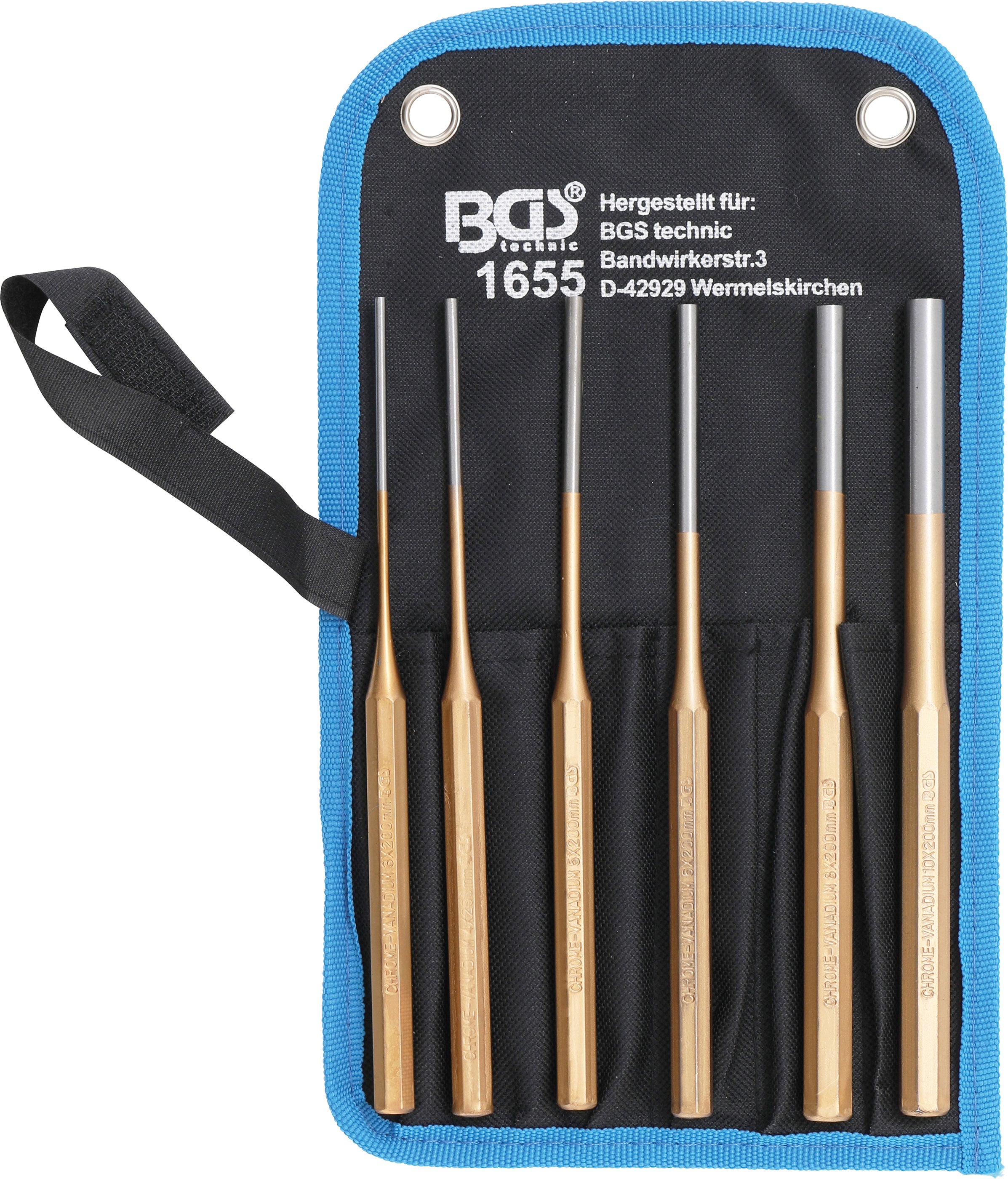 Stiftudtrækkersæt | 200 mm | 3 - 10 mm | 6 dele