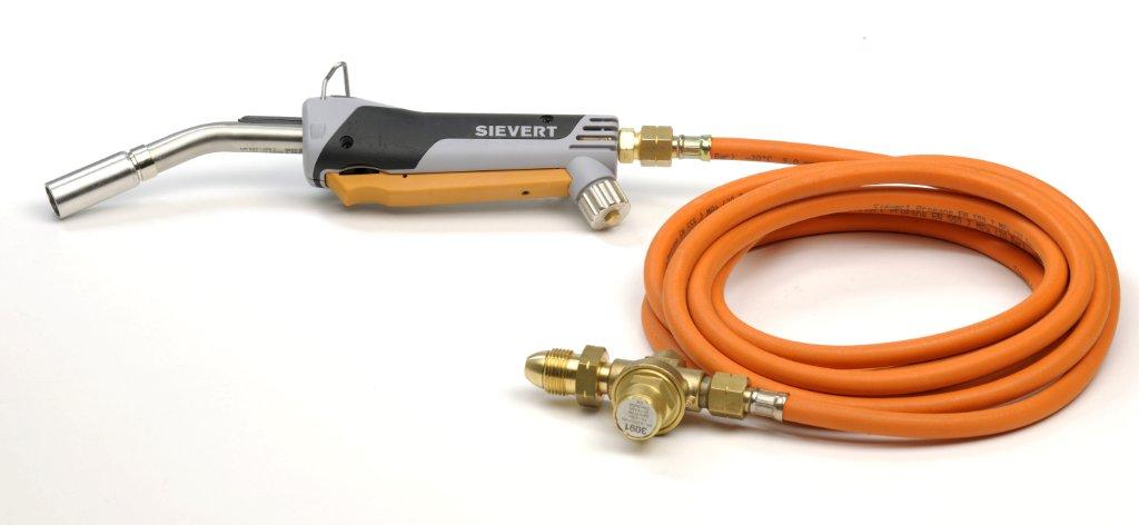 SIEVERT PROMATIC Komplet sæt med håndtag 3366, cyklonbrænder 3335, regulator 3091 og slange 71734