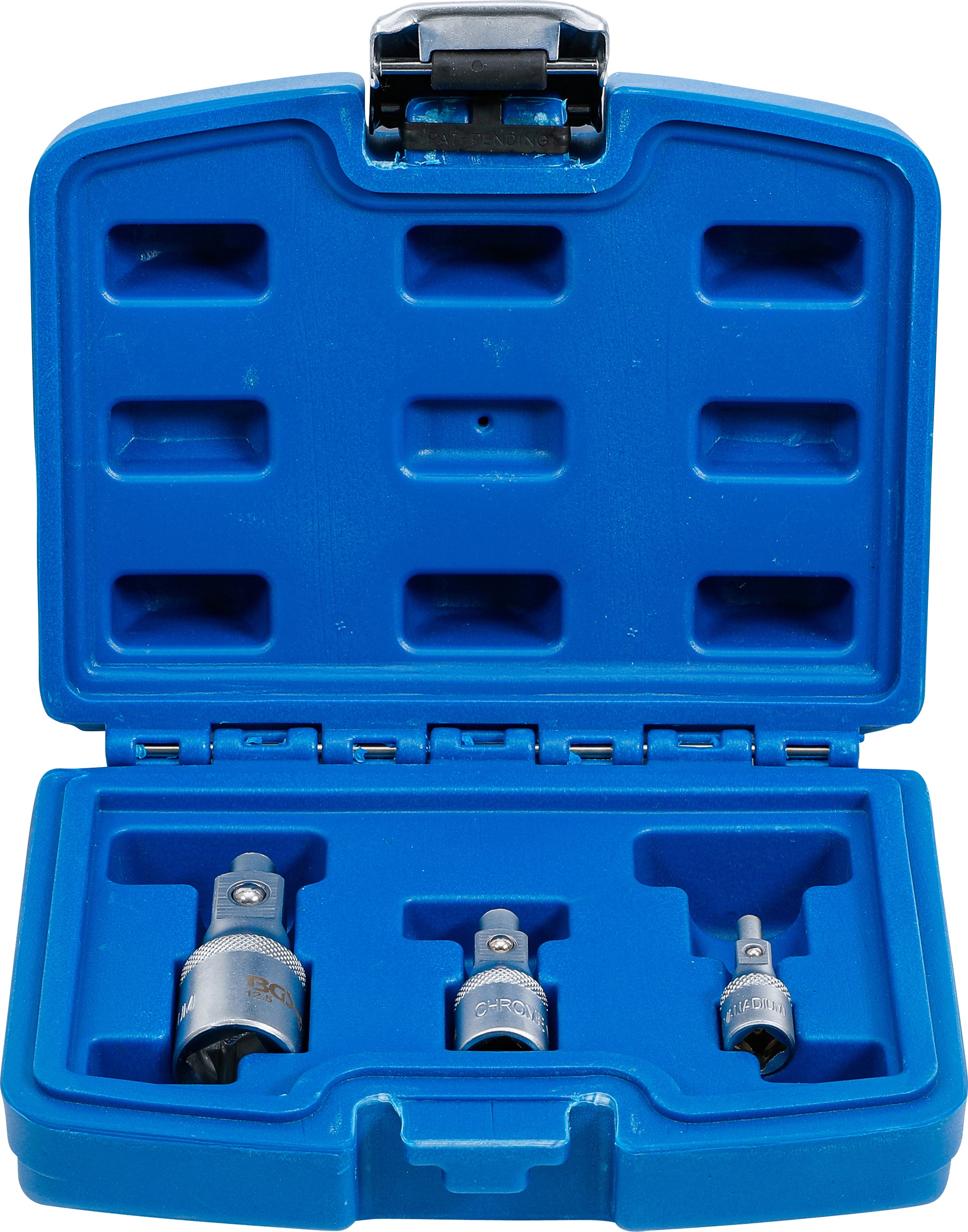 Forlængersæt med magnetisk holder | 6,3 mm (1/4") / 10 mm (3/8") / 12,5 mm (1/2") | 3 stk.