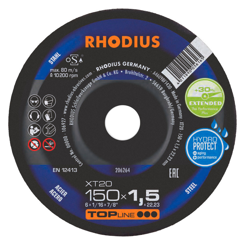 RHODIUS XT20 Skæreskive 150x1,5 x 22,23 (25 stk.)