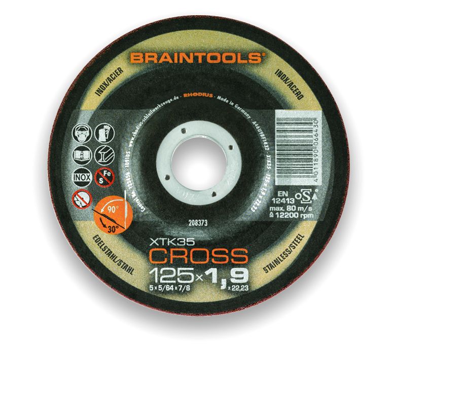 RHODIUS XTK35 KRYDSKÅR/SLIBNING 125x1,9x22,23 (25 stk./frp)