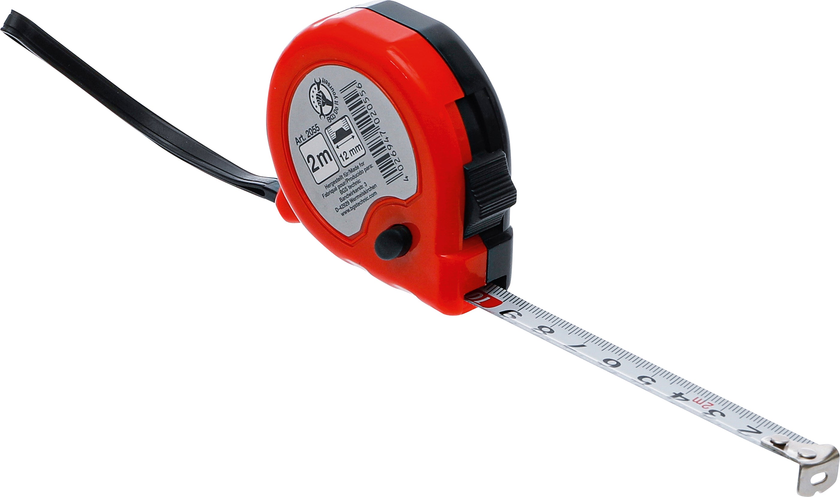 Rullemålebånd | 12 mm x 2 m