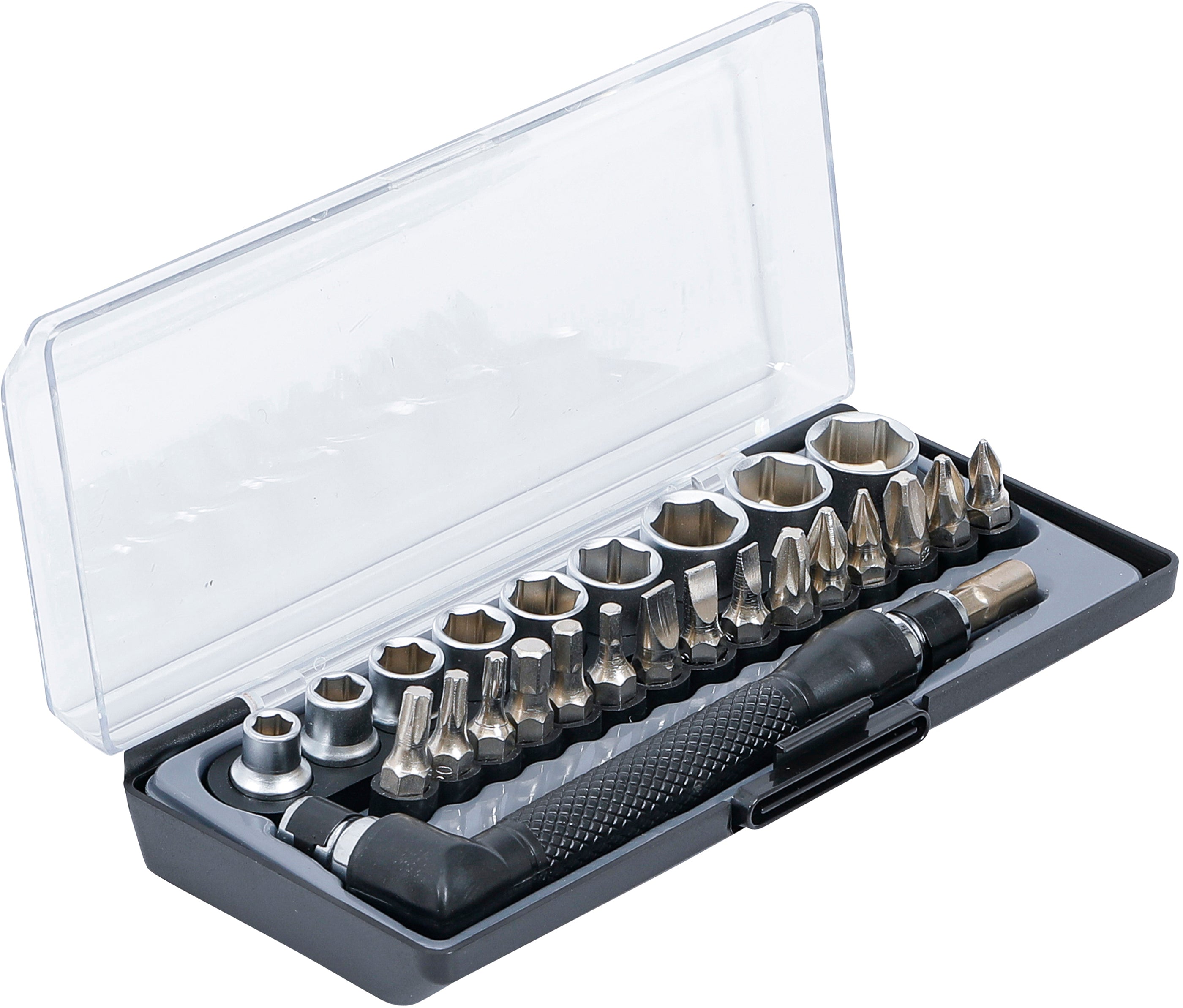 Bit- og topnøgle-/alternativt drevsæt | 6,3 mm (1/4") | 26 dele