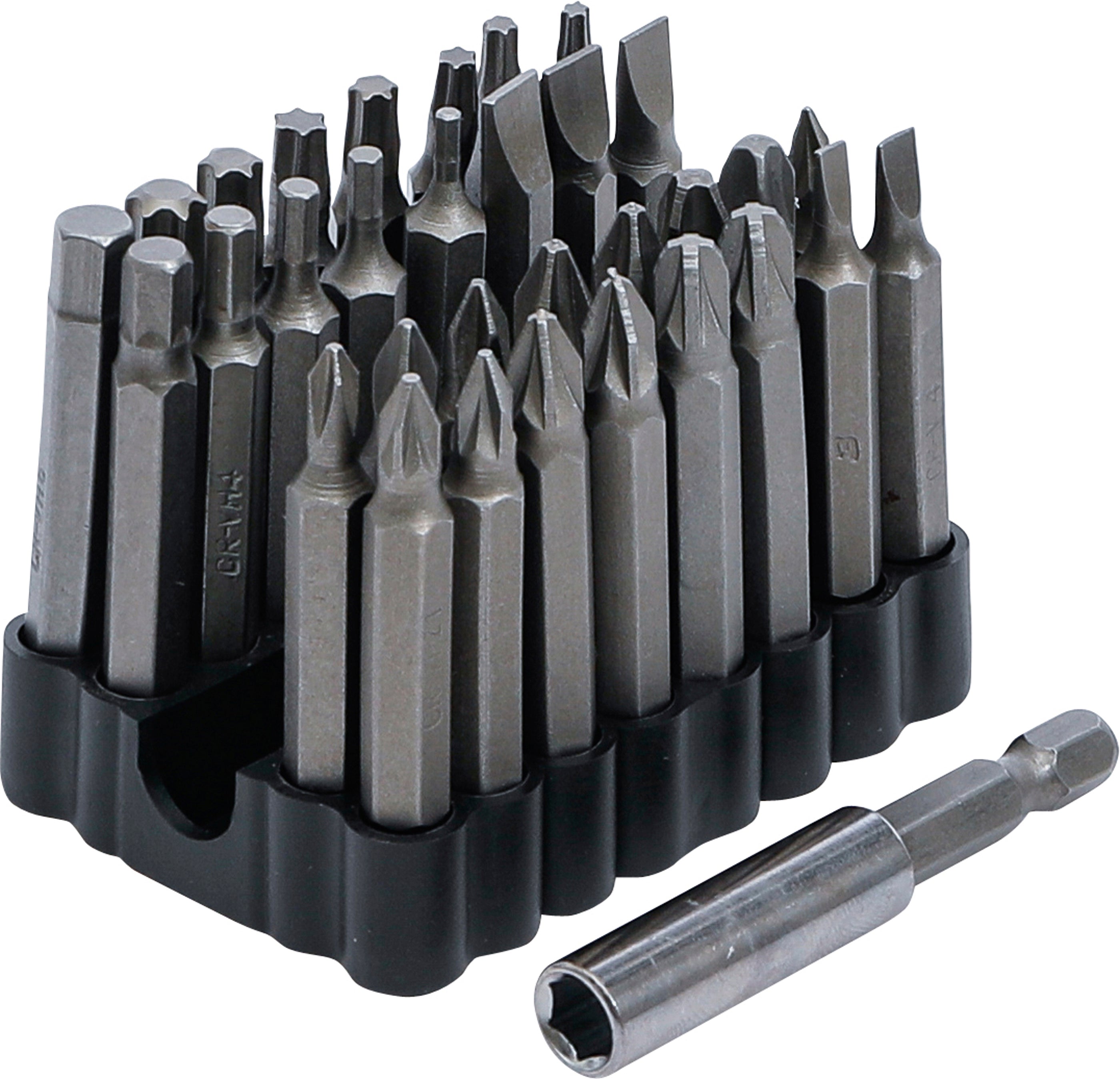 Bitsæt til låseskruer | Udvendig sekskant 6,3 mm (1/4") | 33 dele