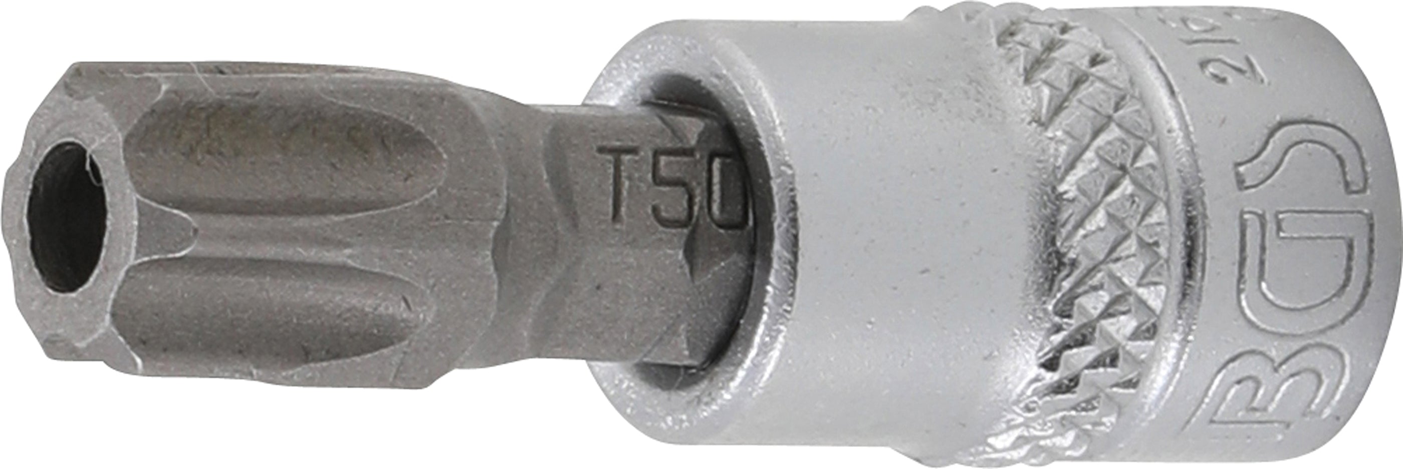 Bitindsats | 6,3 mm (1/4") | T-profil (til Torx) med T50-boring