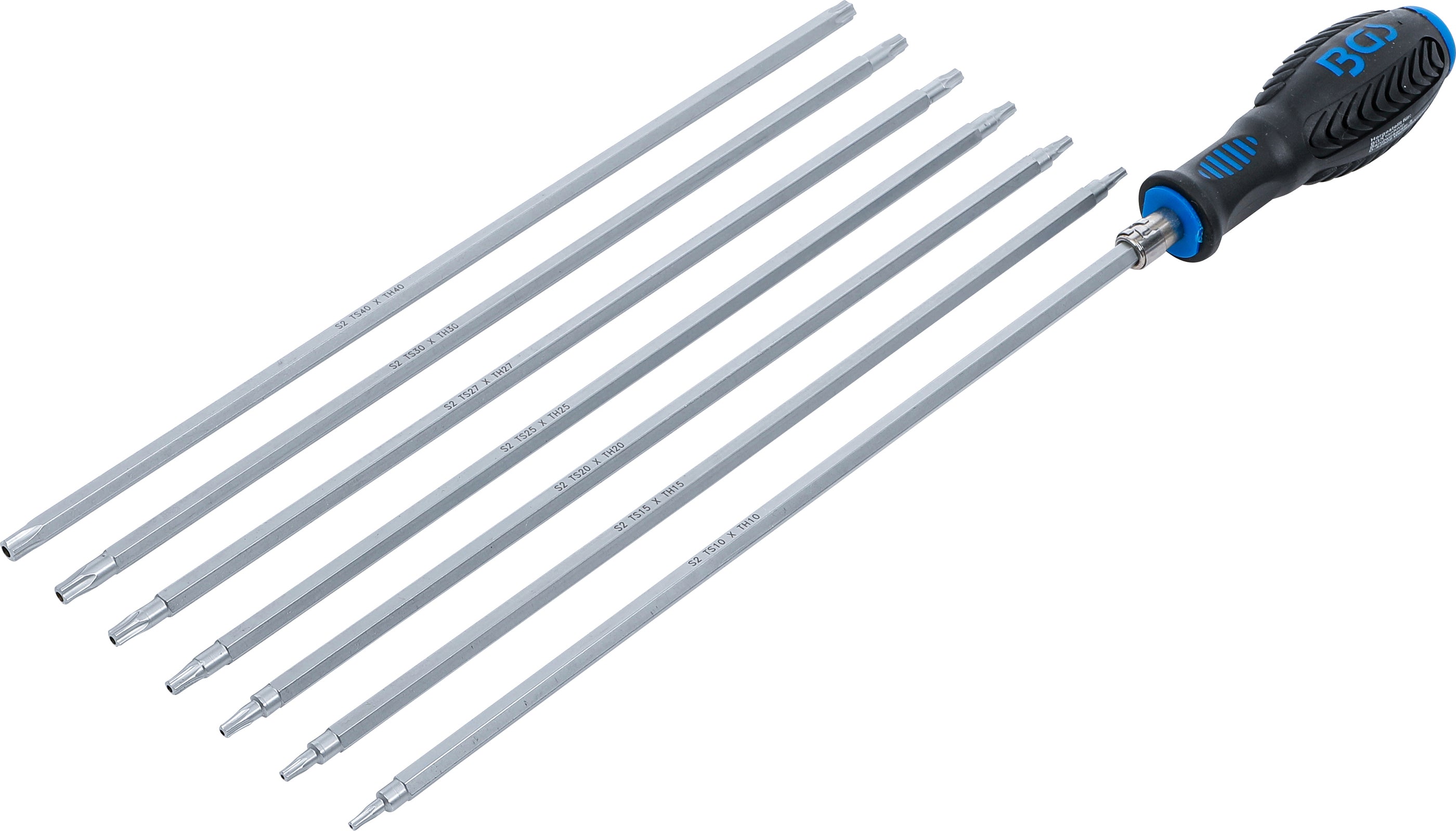 Skruvmejsel-sats med växelklingor | T-Profil (för Torx) / TS-Profil (för Torx Plus) | 8 delar