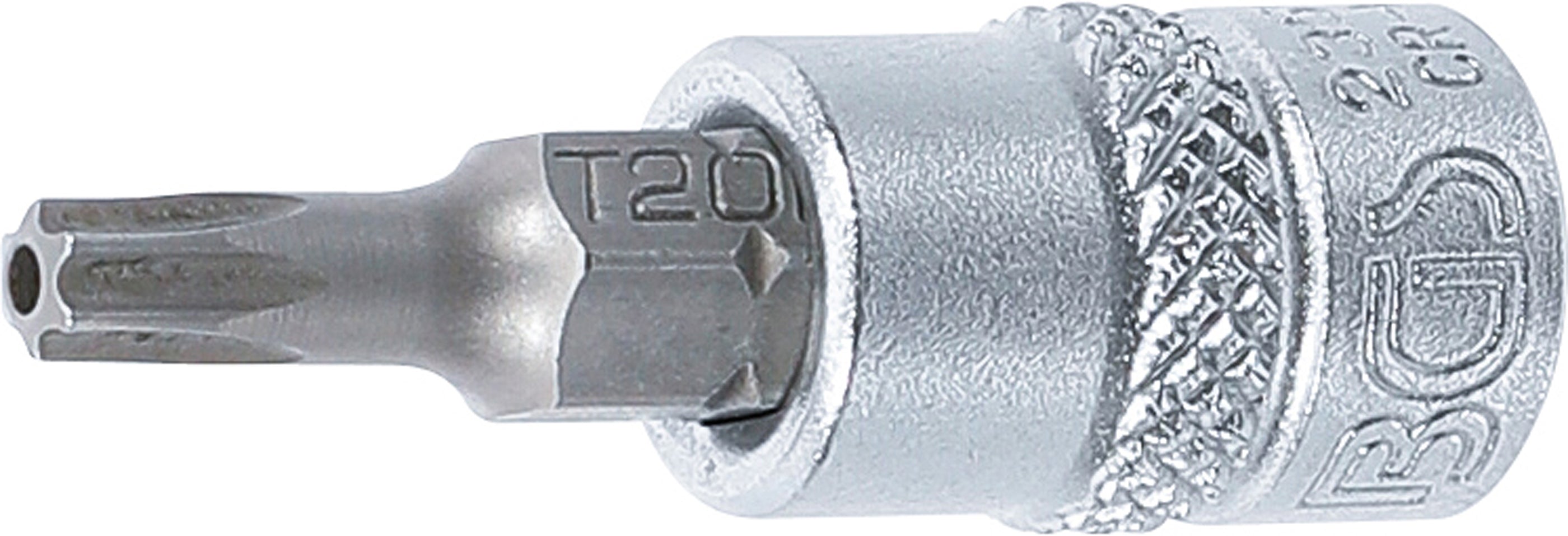 Bitindsats | 6,3 mm (1/4") | T-profil (til Torx) med T20-boring