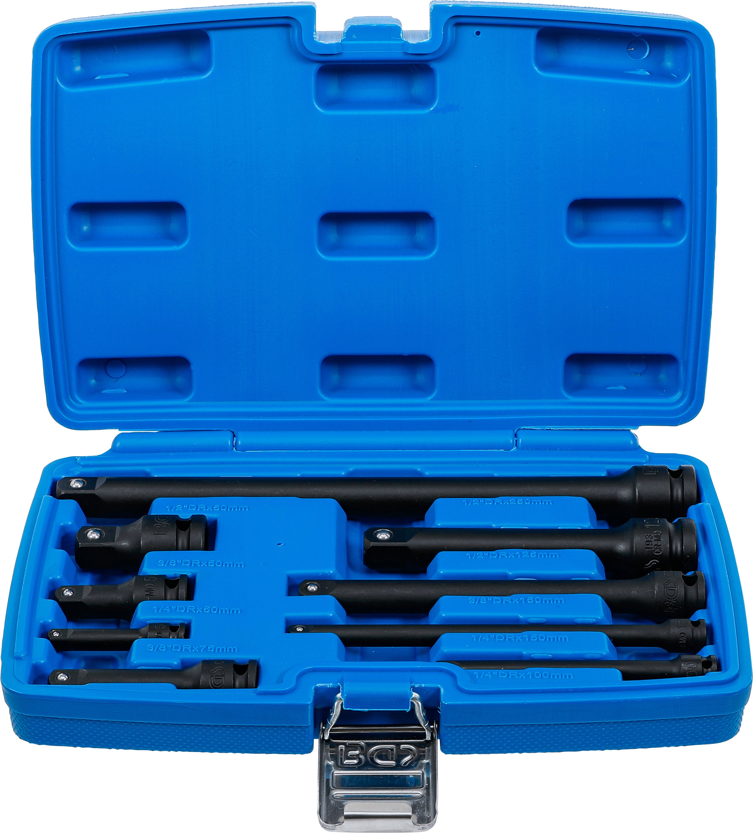 Forlængersæt | 6,3 mm (1/4") / 10 mm (3/8") / 12,5 mm (1/2") | 9 dele