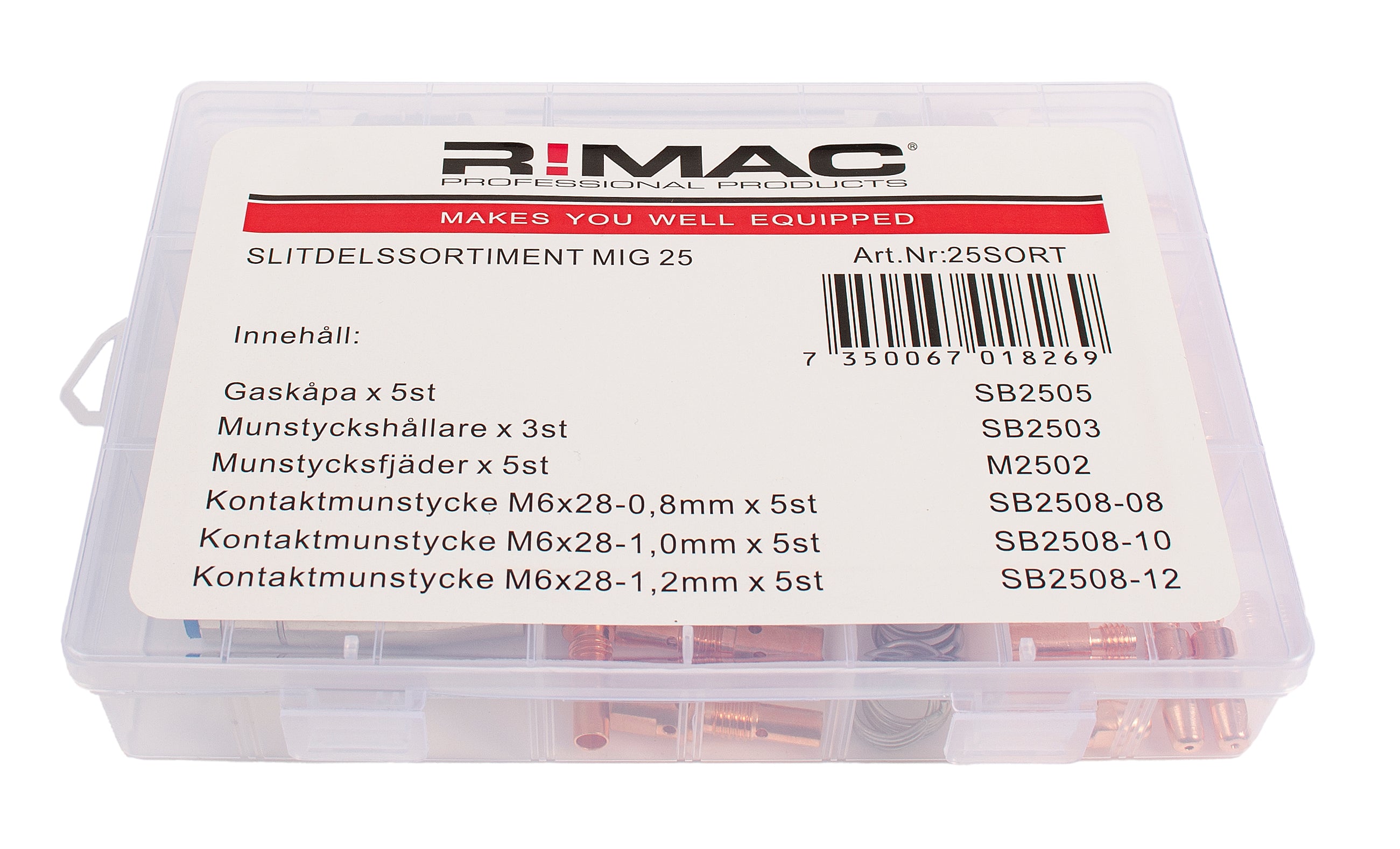 Slitdelssortiment M25