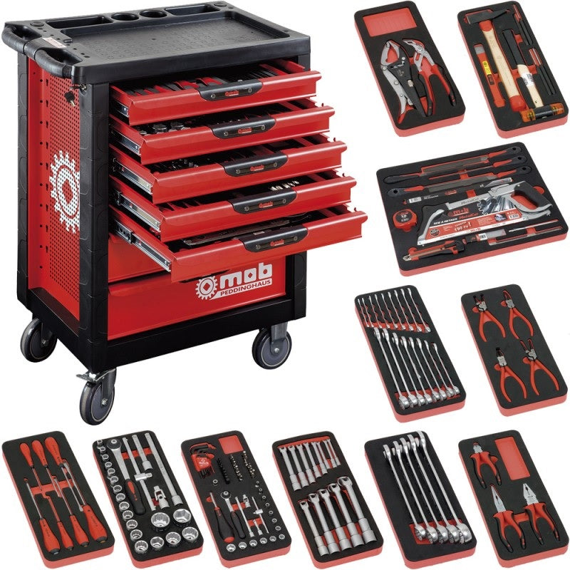 Proliner værktøjsvogn inkl. 173 værktøjer
