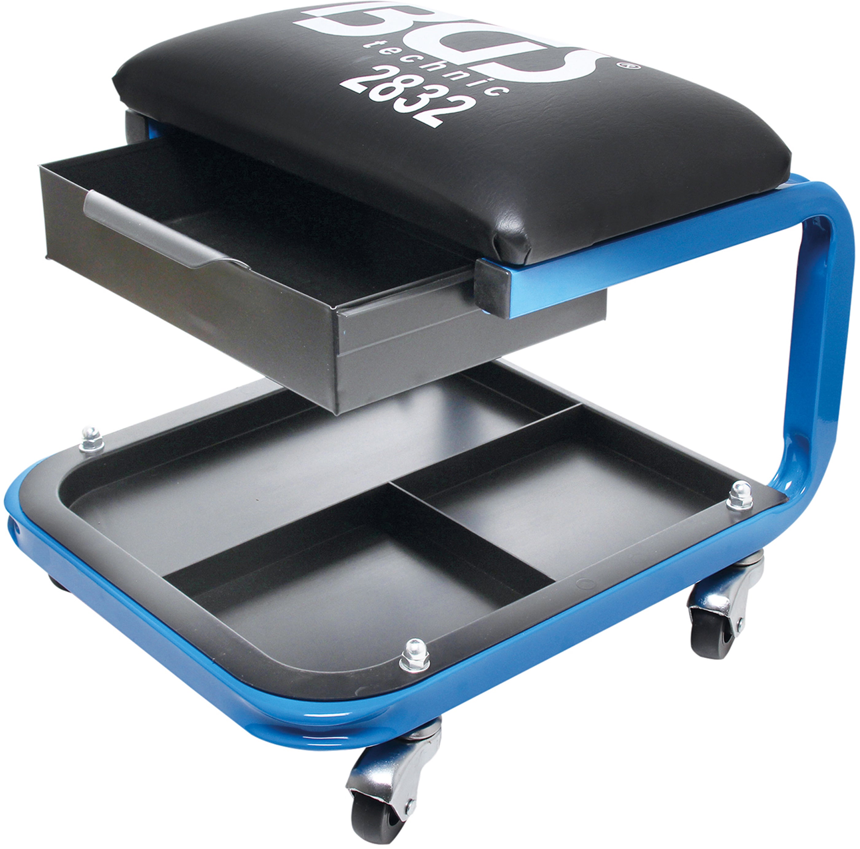 Værksteds-rullesæde | med kasse