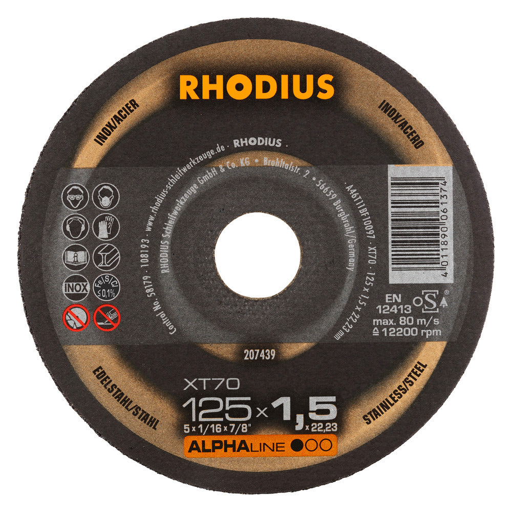 RHODIUS XT70 125x1,5x22,23 (10 stk