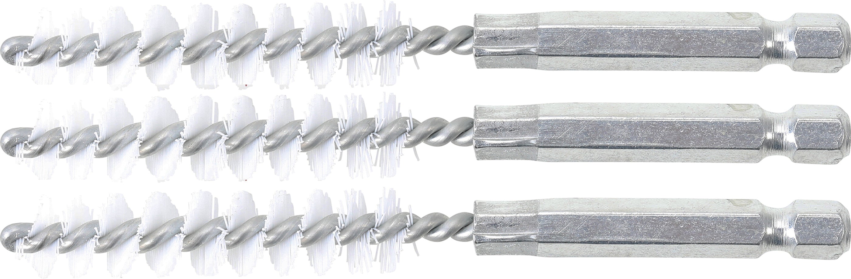 Nylonborste | 10 mm | 6,3 mm (1/4") | 3-delig