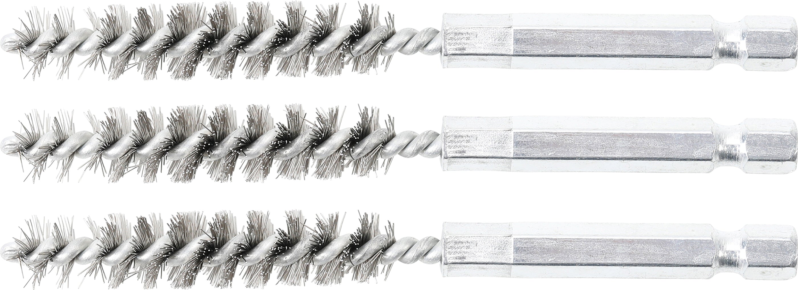 Stålborste | 10 mm | 6,3 mm (1/4") | 3-delig