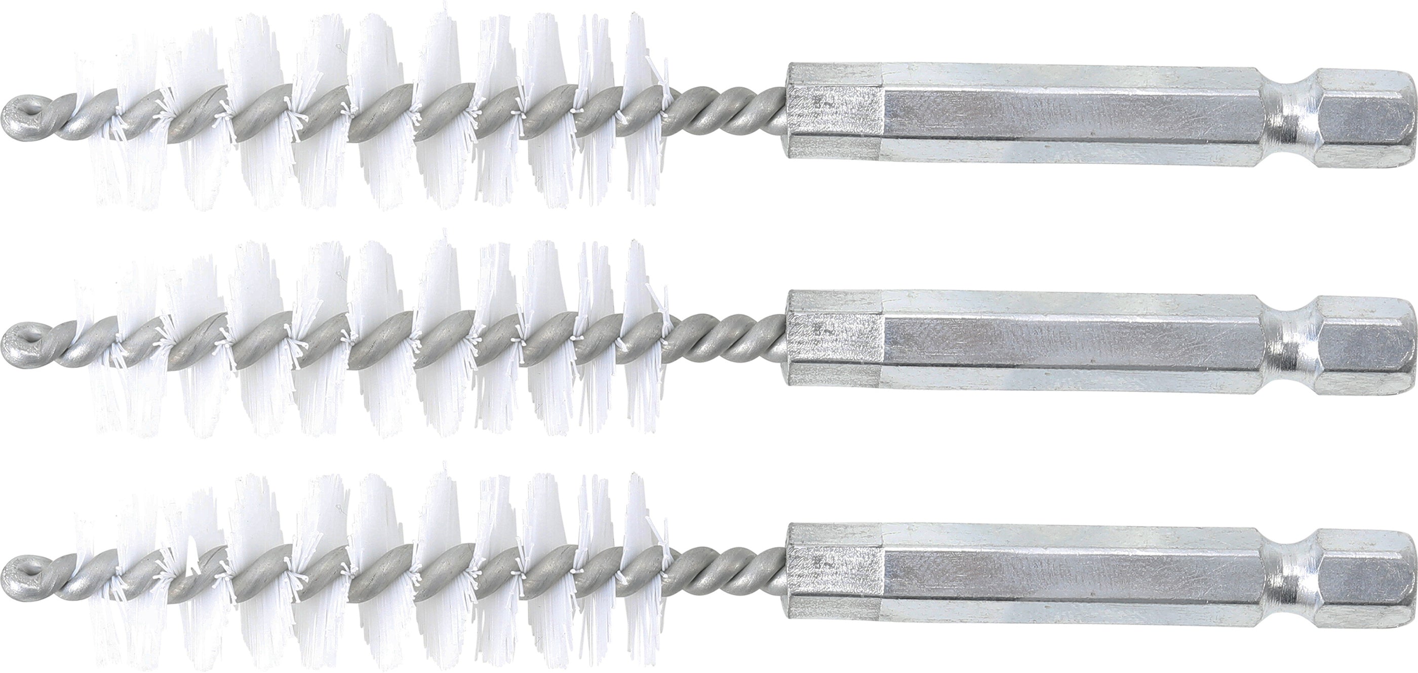 Nylonborste | 14 mm | 6,3 mm (1/4") | 3-delig