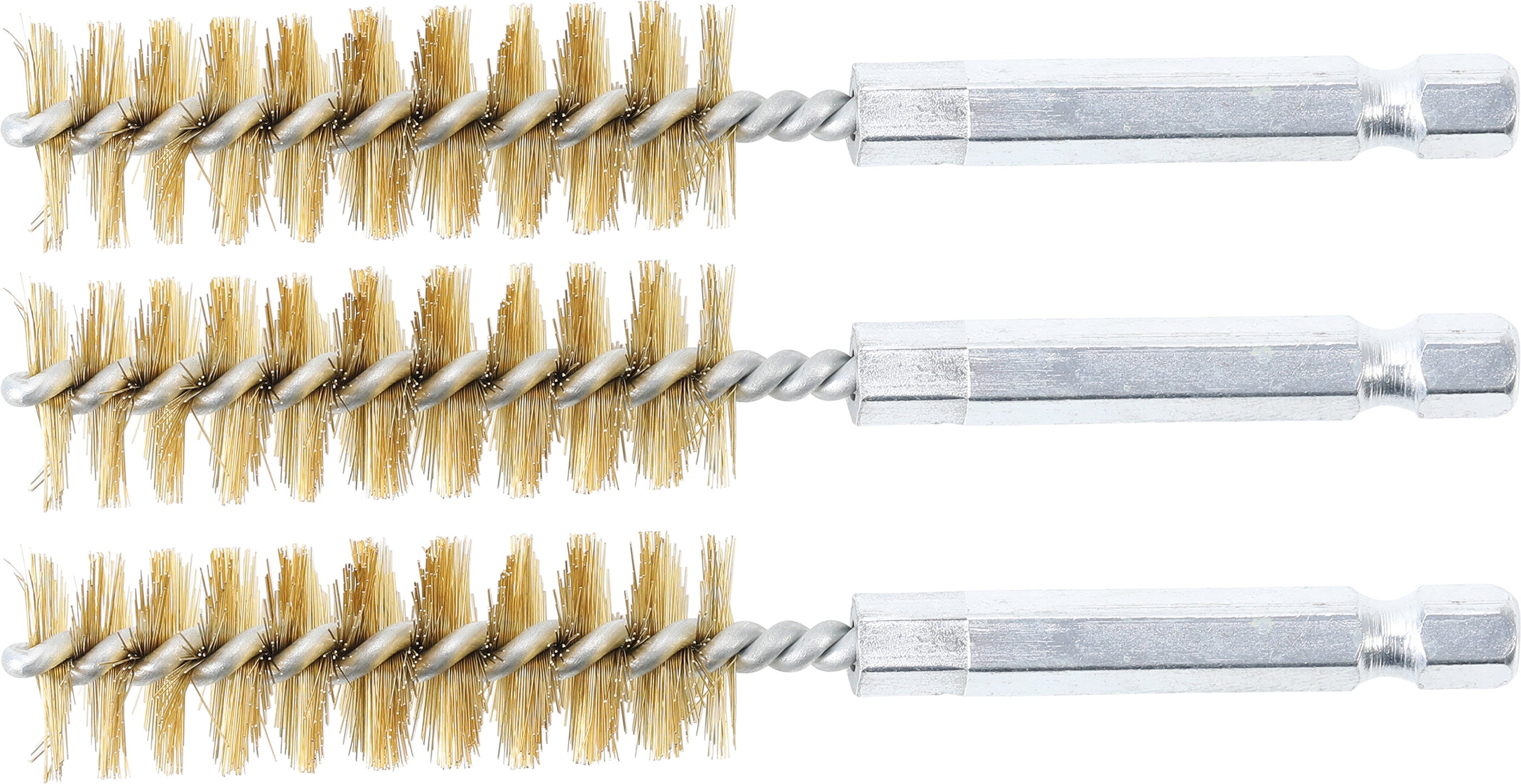 Mässingsborste | 15 mm | 6,3 mm (1/4") | 3-delig