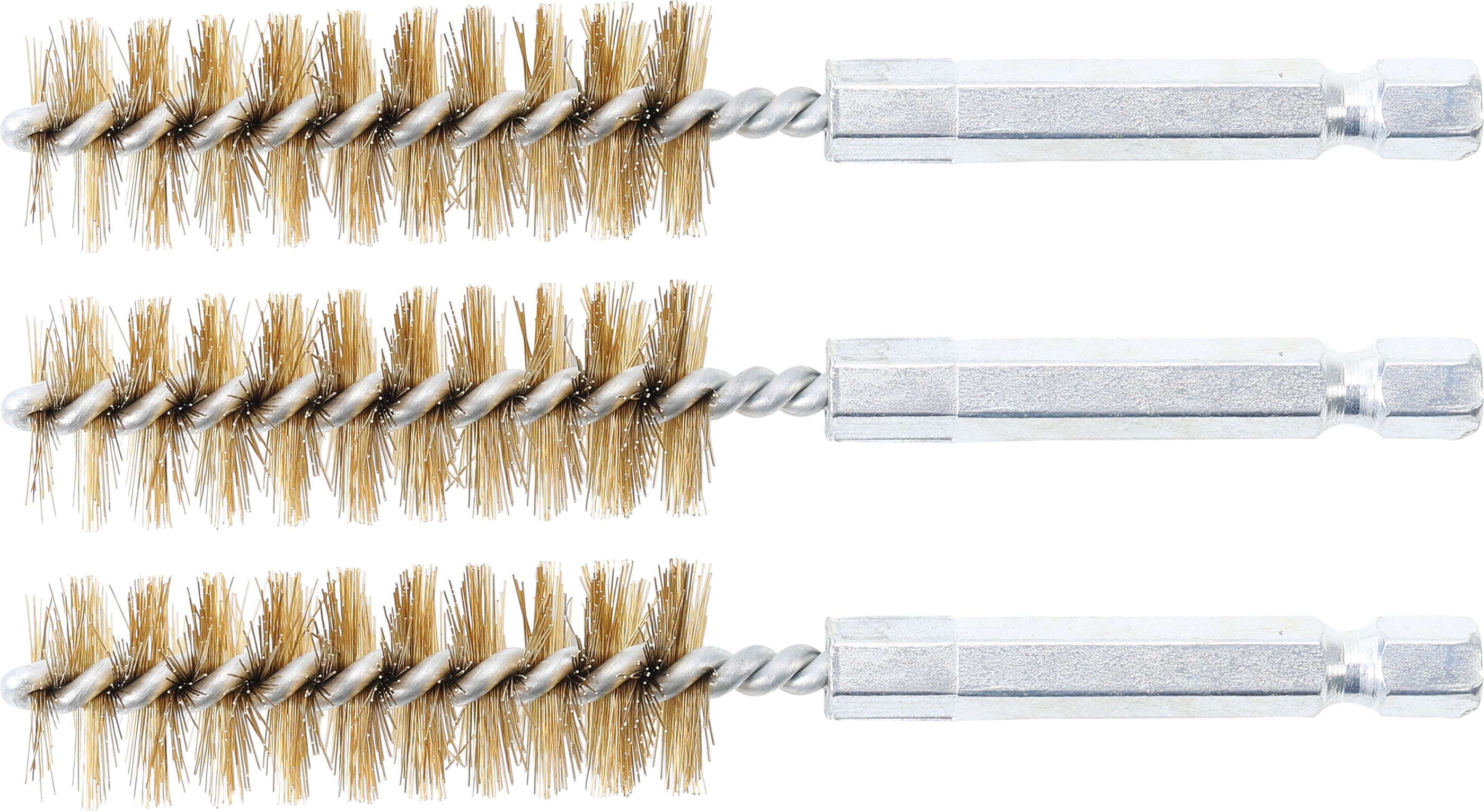 Mässingsborste | 16 mm | 6,3 mm (1/4") | 3-delig