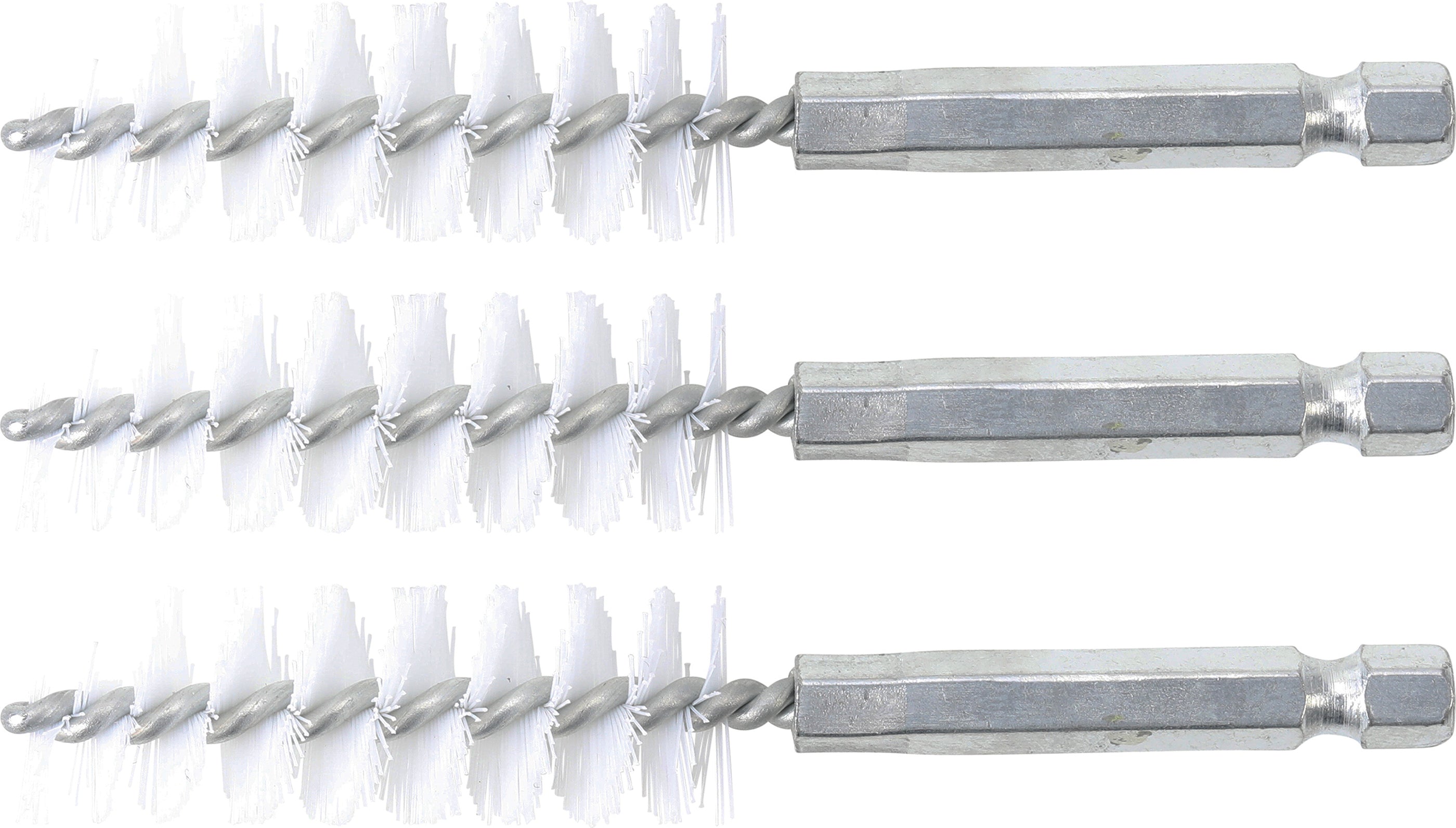 Nylonborste | 16 mm | 6,3 mm (1/4") | 3-delig