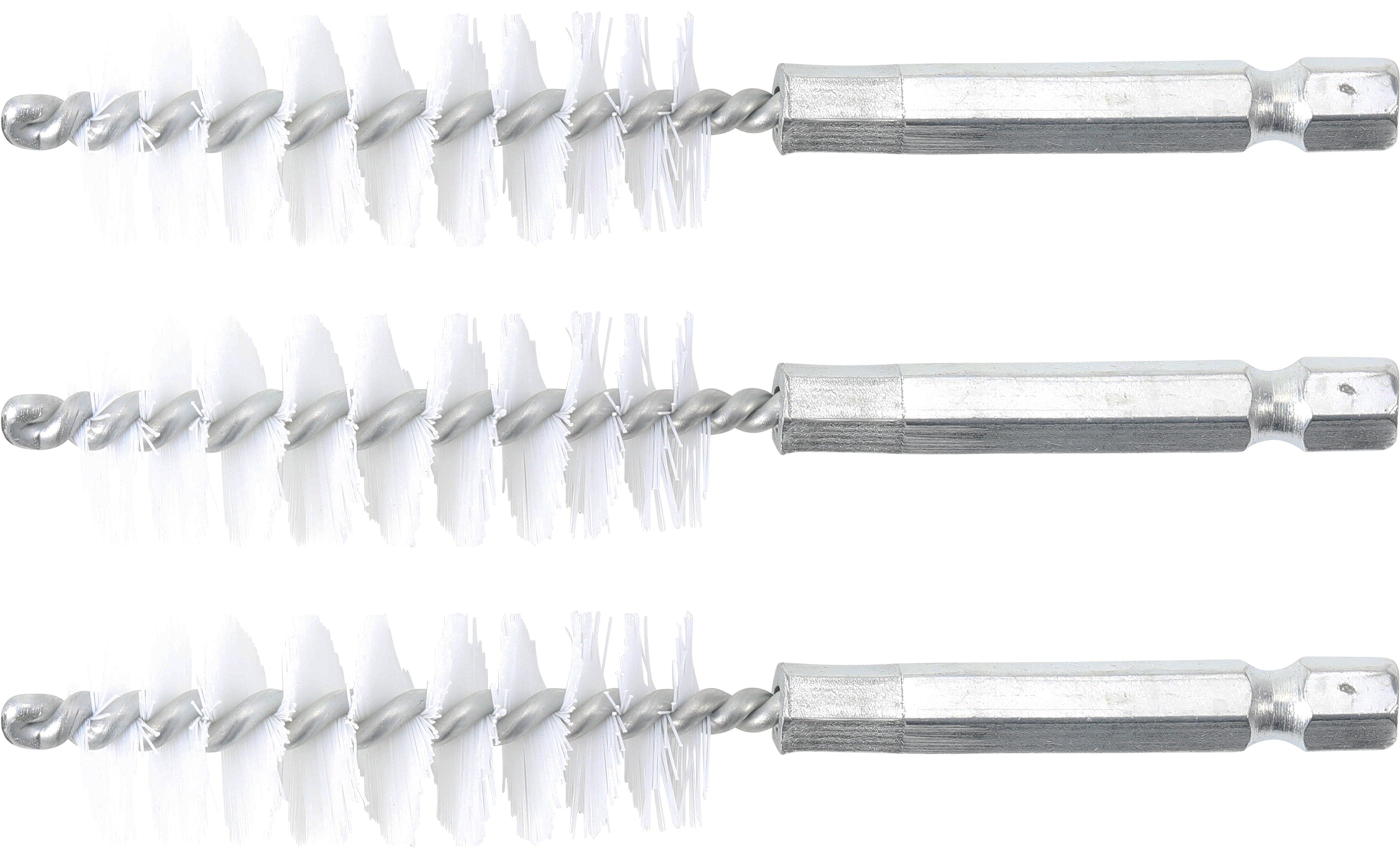 Nylonborste | 17 mm | 6,3 mm (1/4") | 3-delig