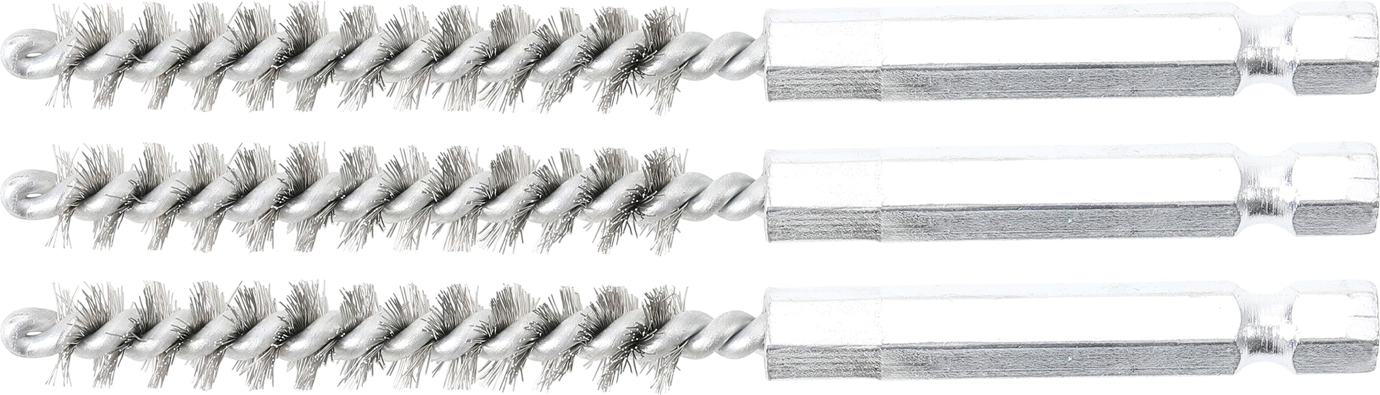 Stålborste | 8 mm | 6,3 mm (1/4") | 3-delig