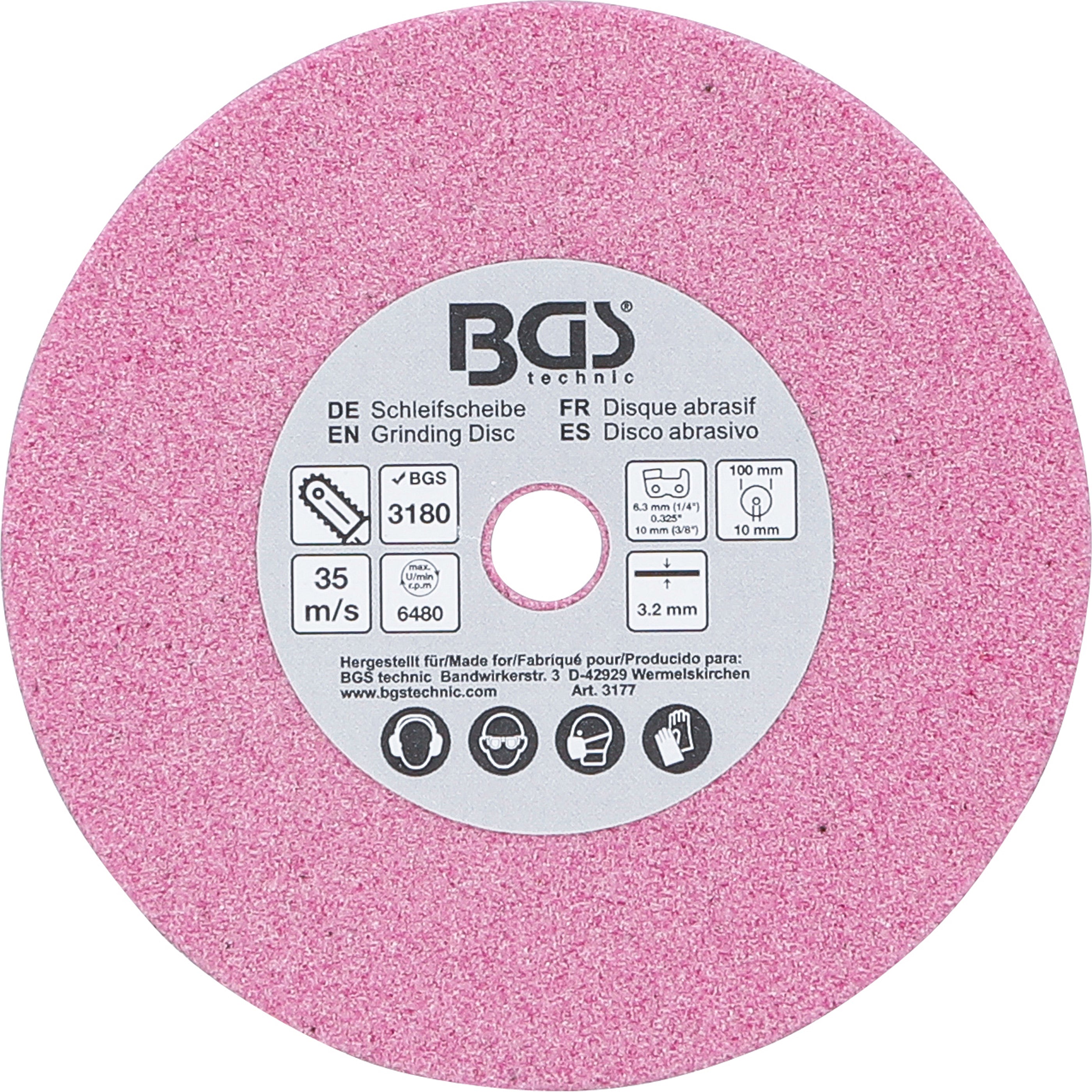 Slibeskive | til BGS 3180 | Ø 100 x 3,2 x 10 mm