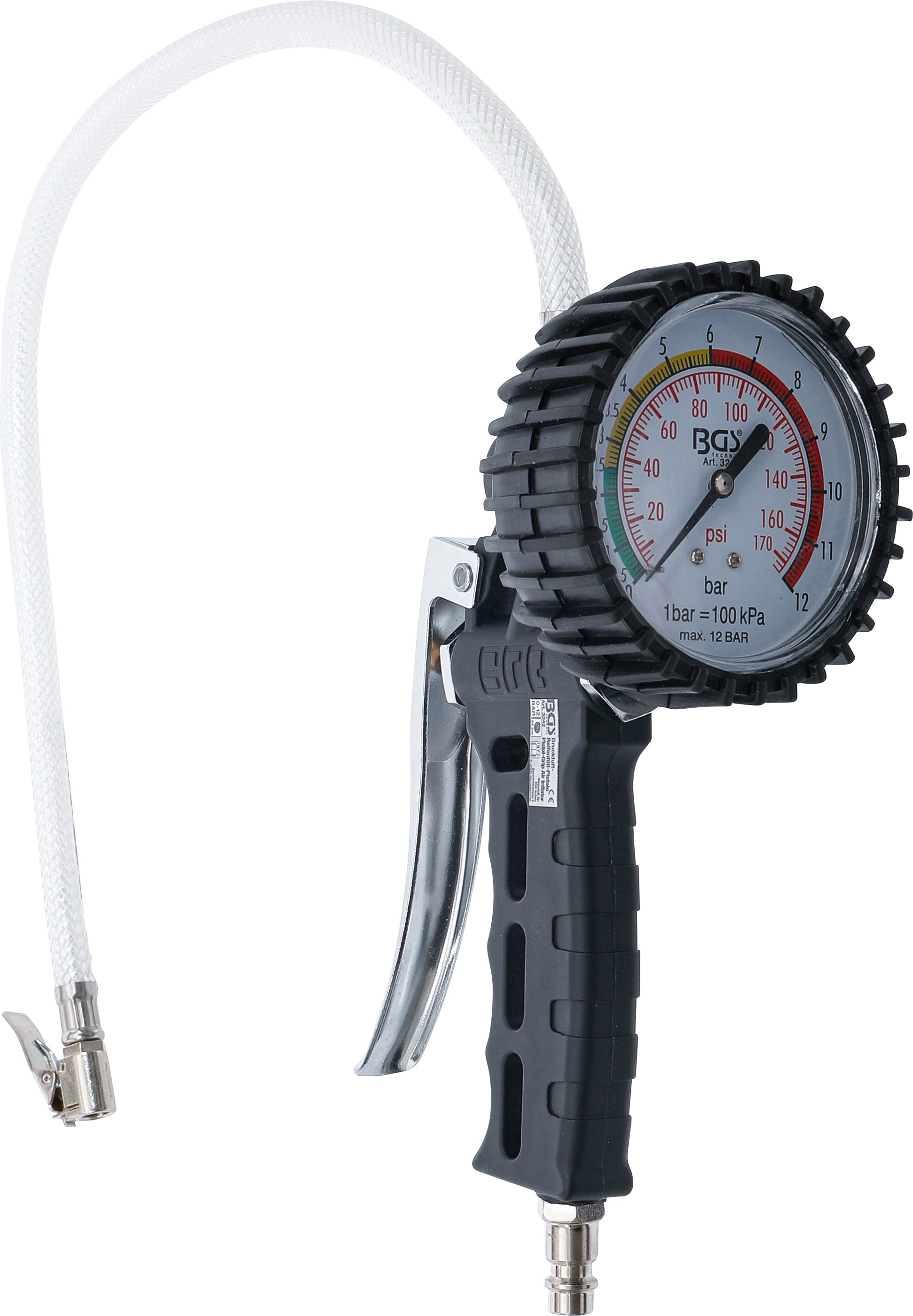 Trykluftspistol til dækpåfyldning | 0 - 12 bar