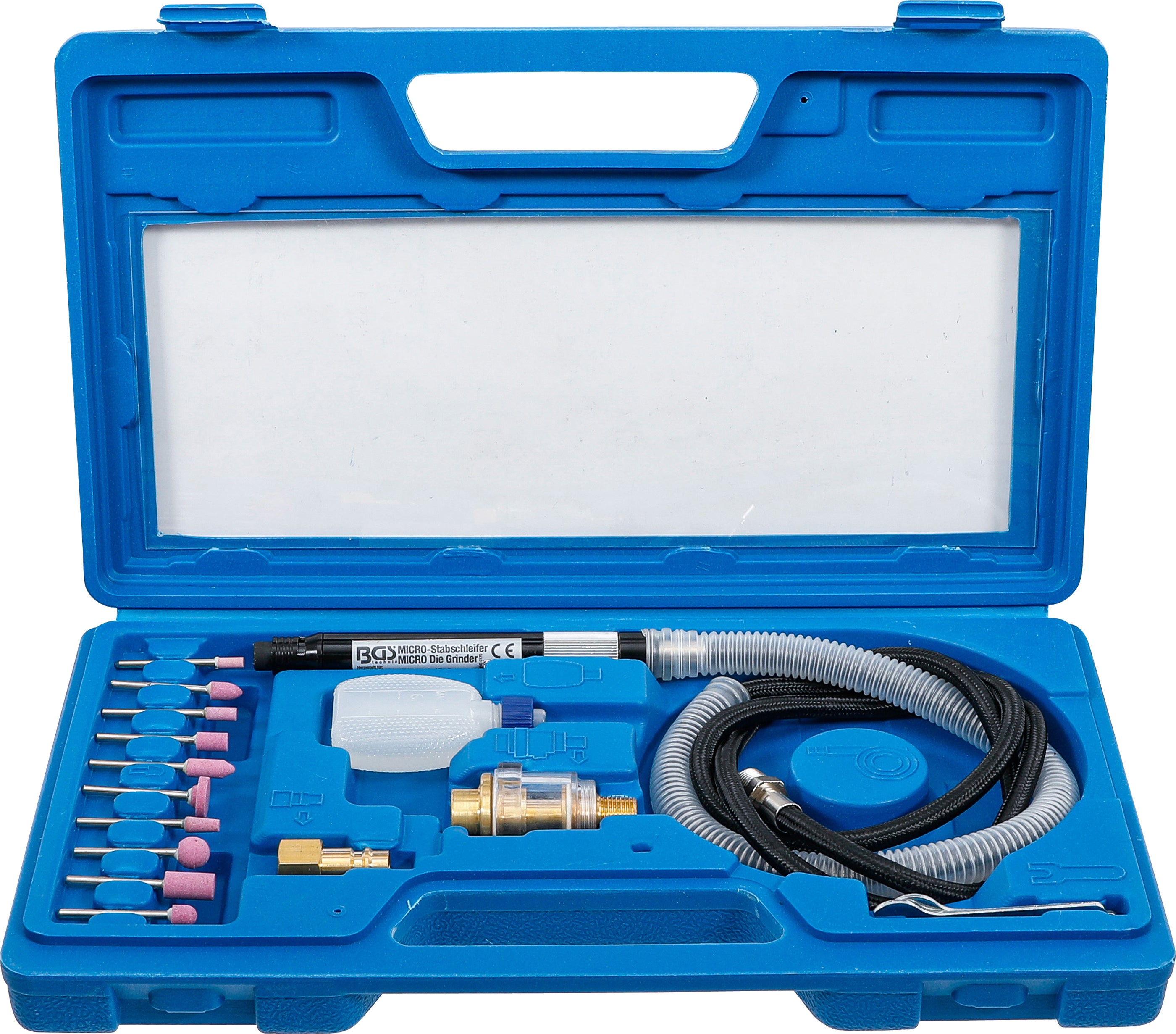 Tryklufts-mikrostangslibersæt | 17 dele