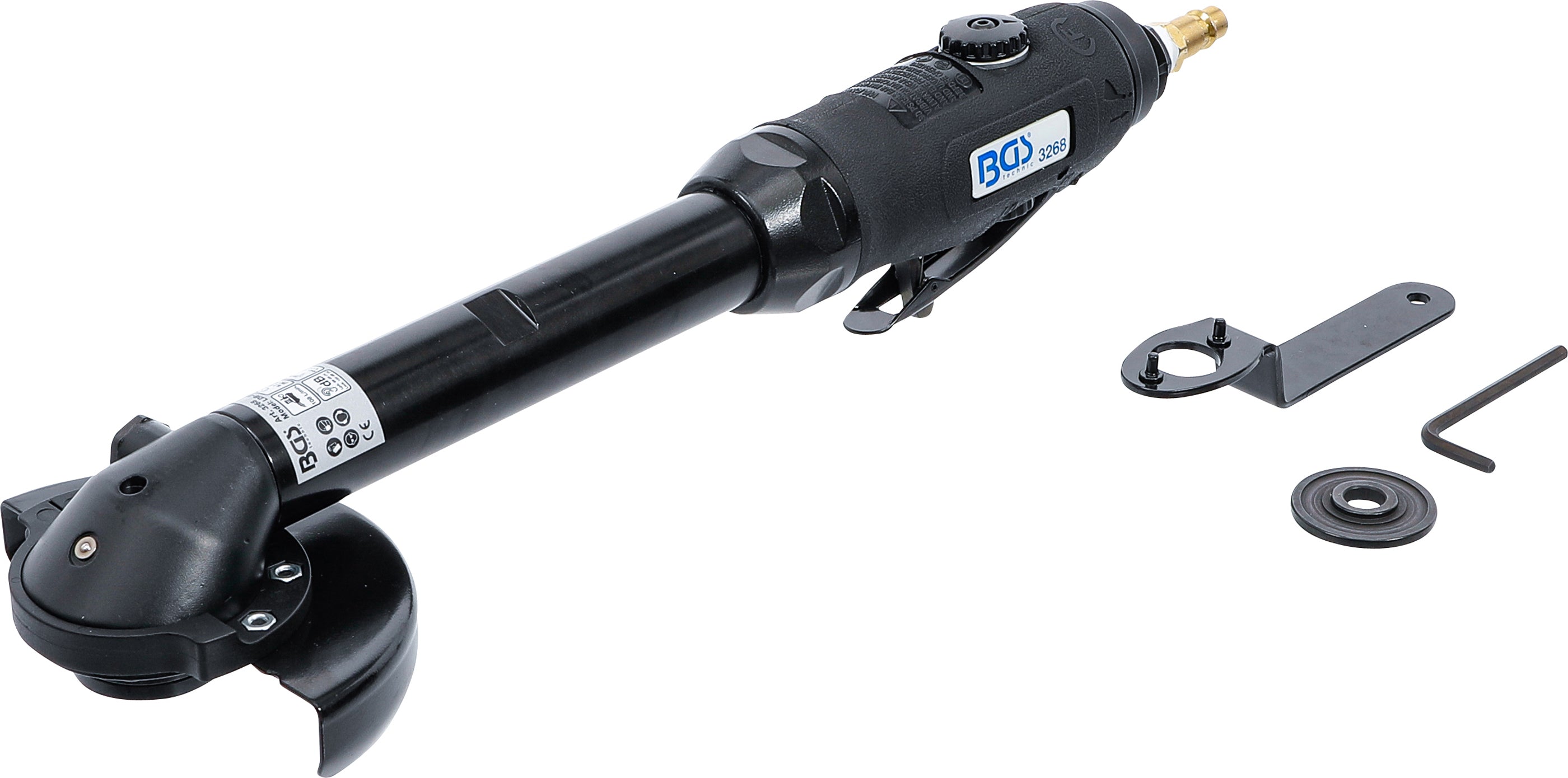 Trykluftsliber | Ekstra lang | Fladt hoved | 376 mm