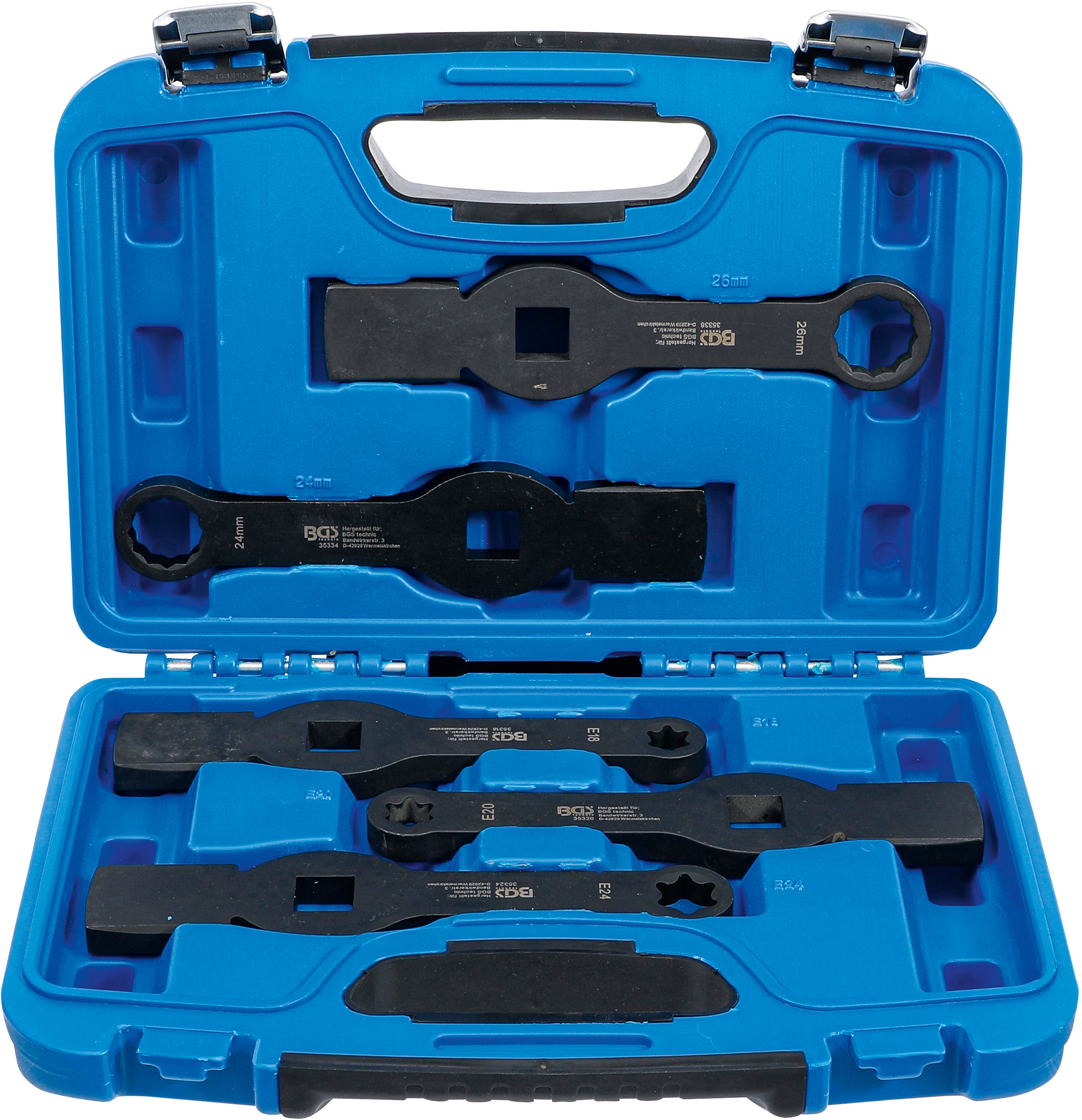 Slagringnyckel-sats | tolvkant | E-Profil (för Torx) | 5 delar