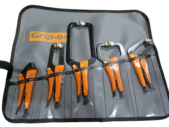 GRIP-ON Sæt i rullepose. 5 tænger