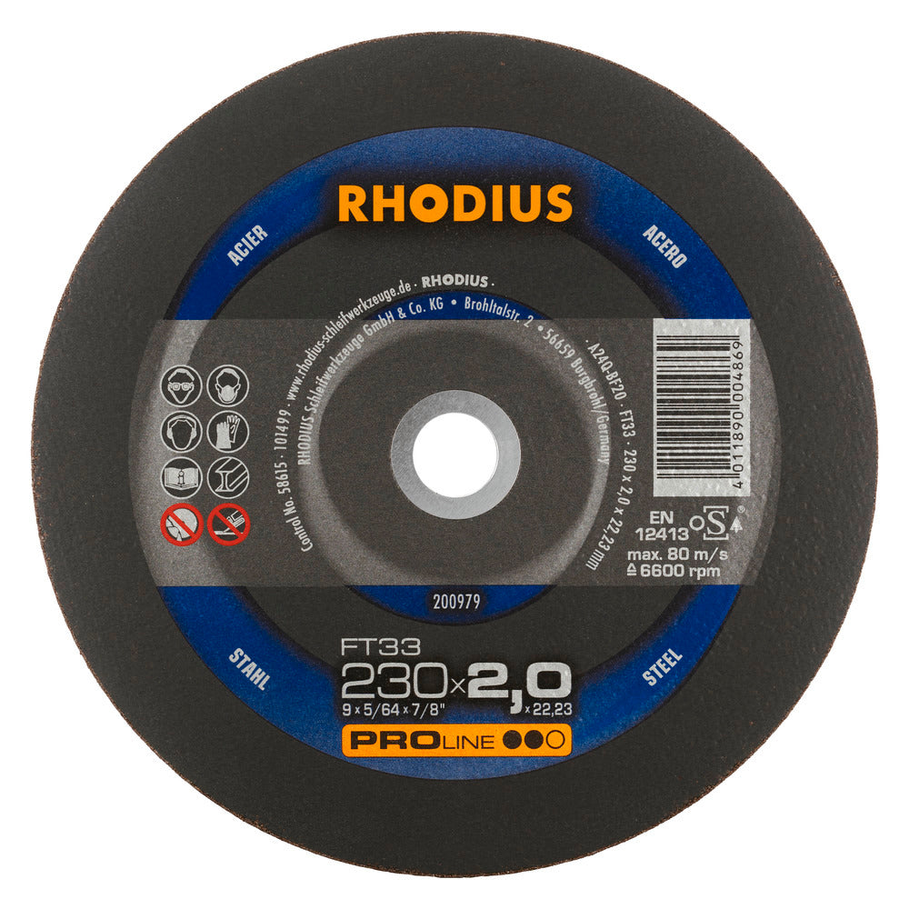 RHODIUS FT33 Skæreskive 230x2,0x22,23 (25 stk.)
