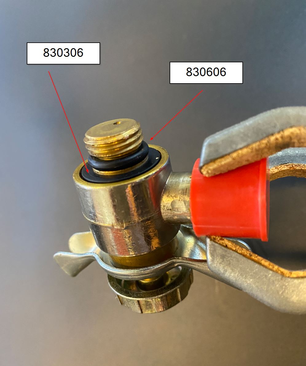Pakning (2-pakning) apparat / blå gasflaske