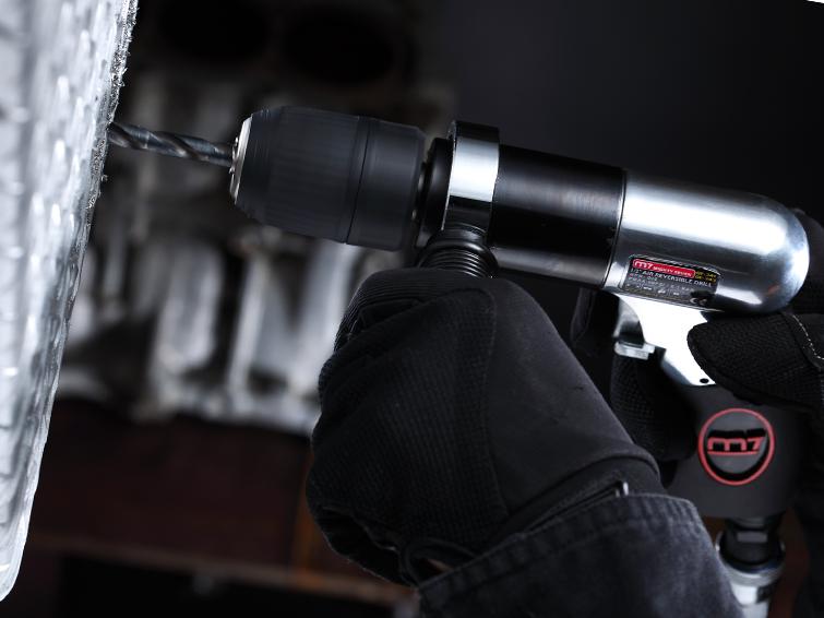 M7_1/2" luftvendbar boremaskine med nøglefri borepatron 800 o/min