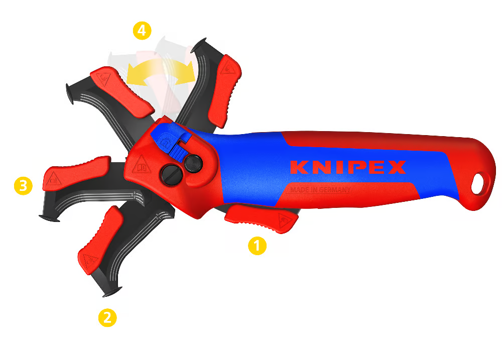 KNIPEX Stripping Knife with guide shoe