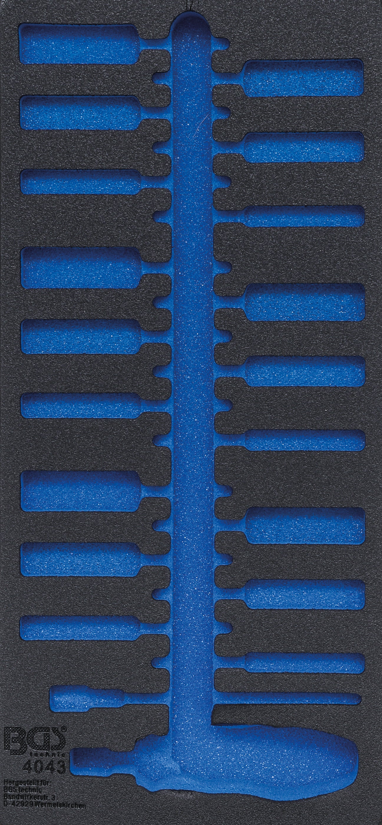 Værkstedsvognsindsats 1/3 | tom | til BGS 4043