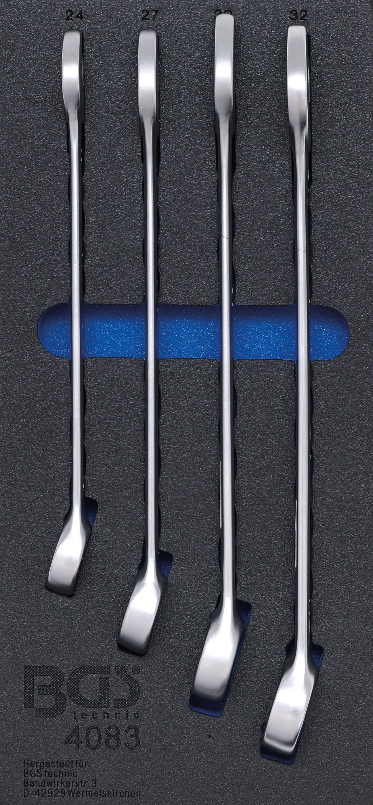 Værkstedsvognsindsats 1/3: U-ringsnøglesæt | 24 - 32 mm | 4 dele