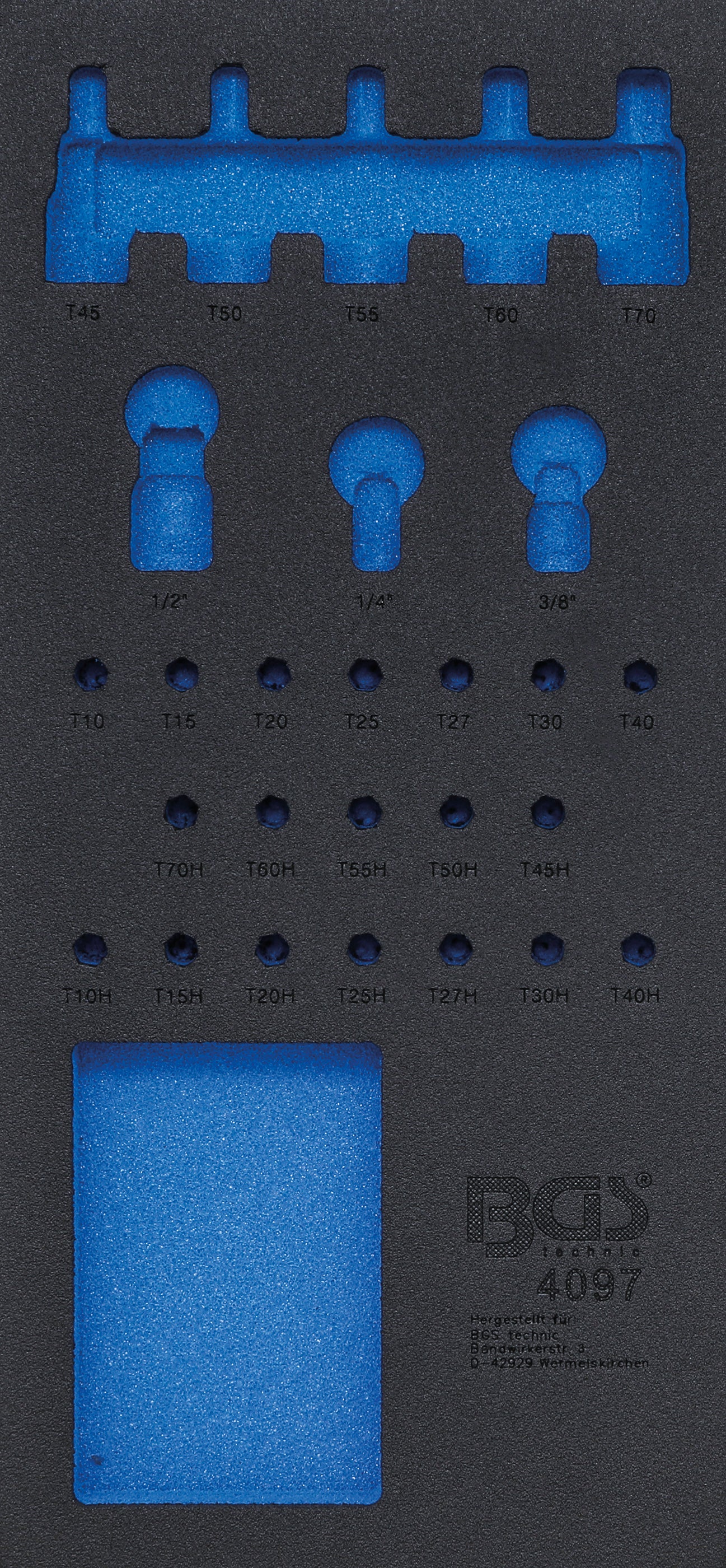 Værkstedsvognsindsats 1/3 | tom | til BGS 4097