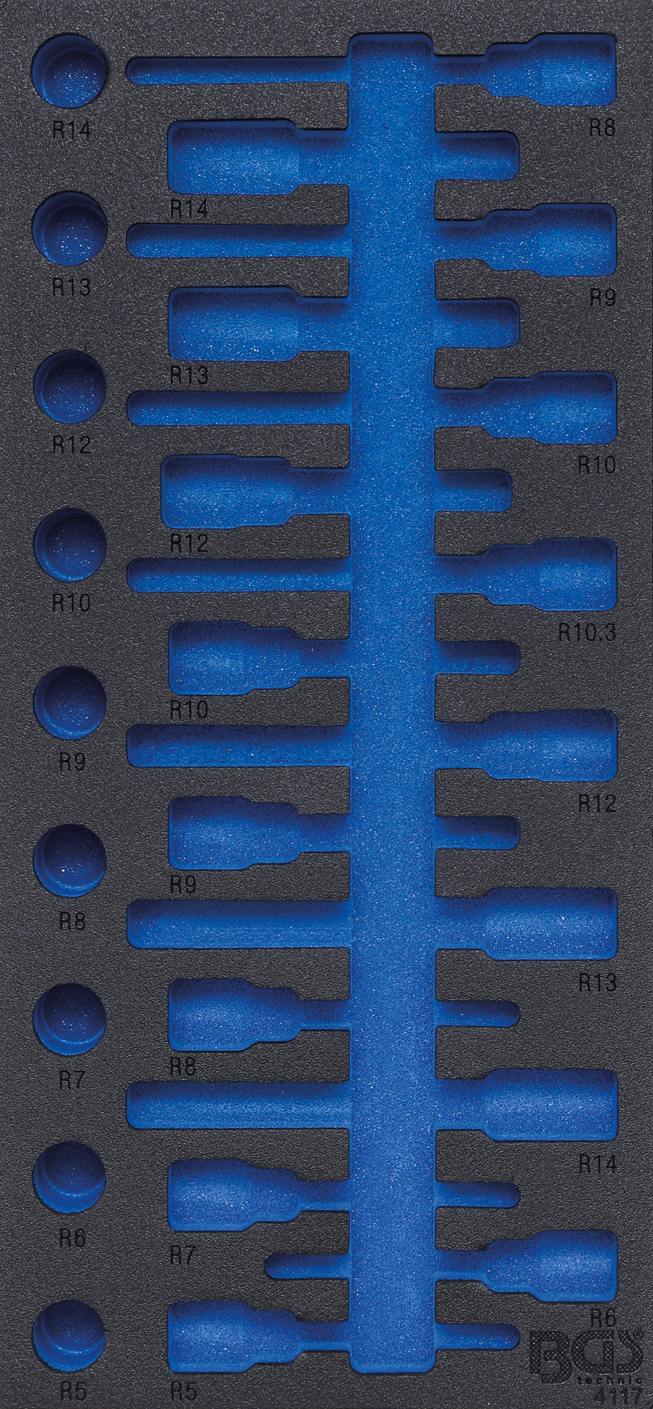 Værkstedsvognsindsats 1/3 | tom | til BGS 4117