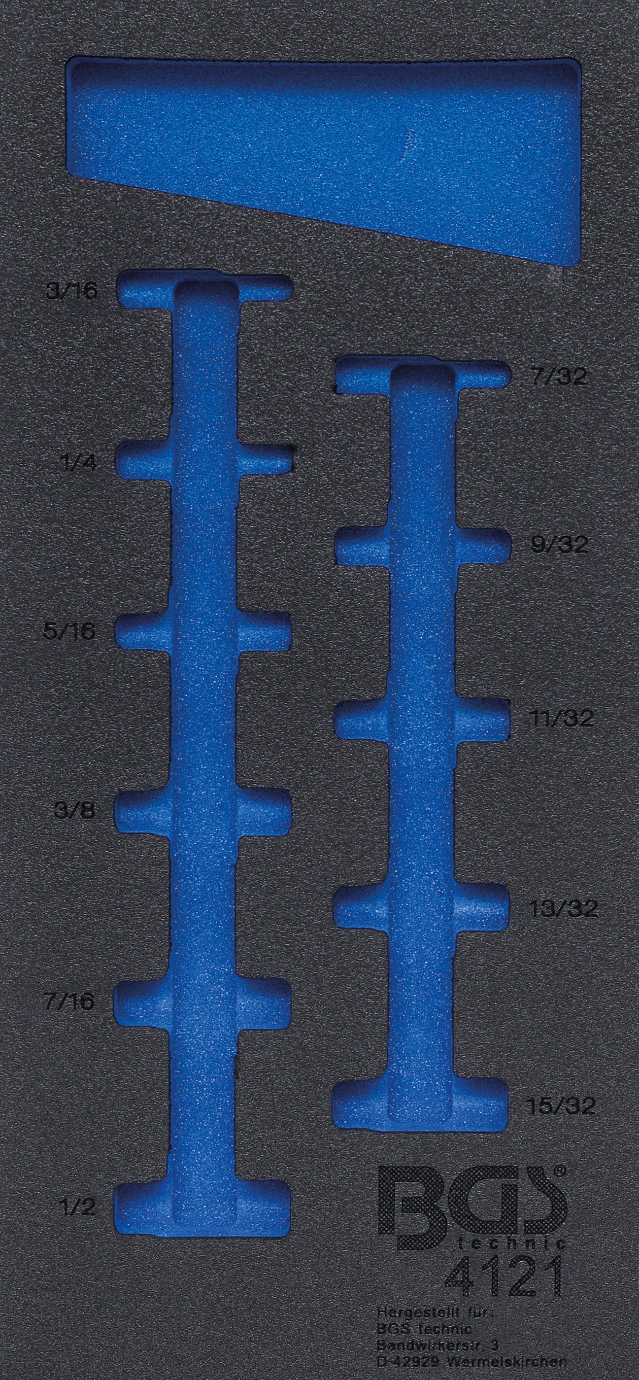 Værkstedsvognsindsats 1/3 | tom | til BGS 4121