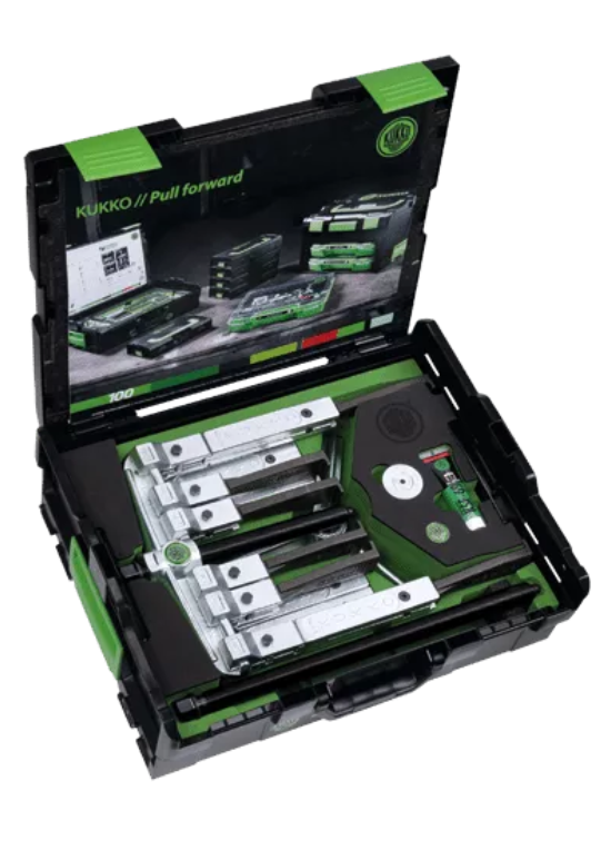 KUKKO 2-armet/3-armet aftrækkersæt med hurtigjustering og 2 krogtyper